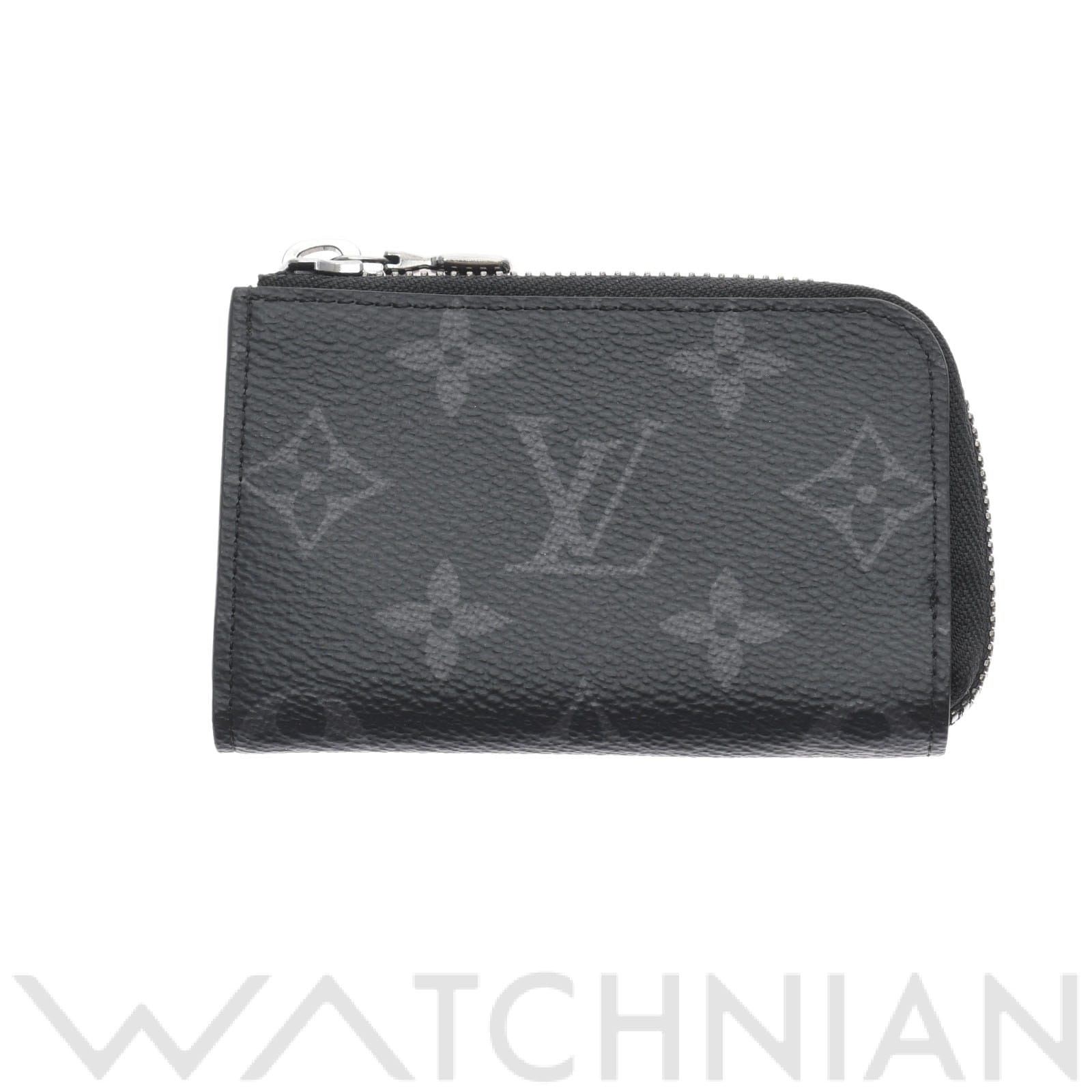ルイ ヴィトン モノグラムエクリプス ポルトモネジュール ブラック M63536 レザー ユニセックス 財布 【中古】【purse】