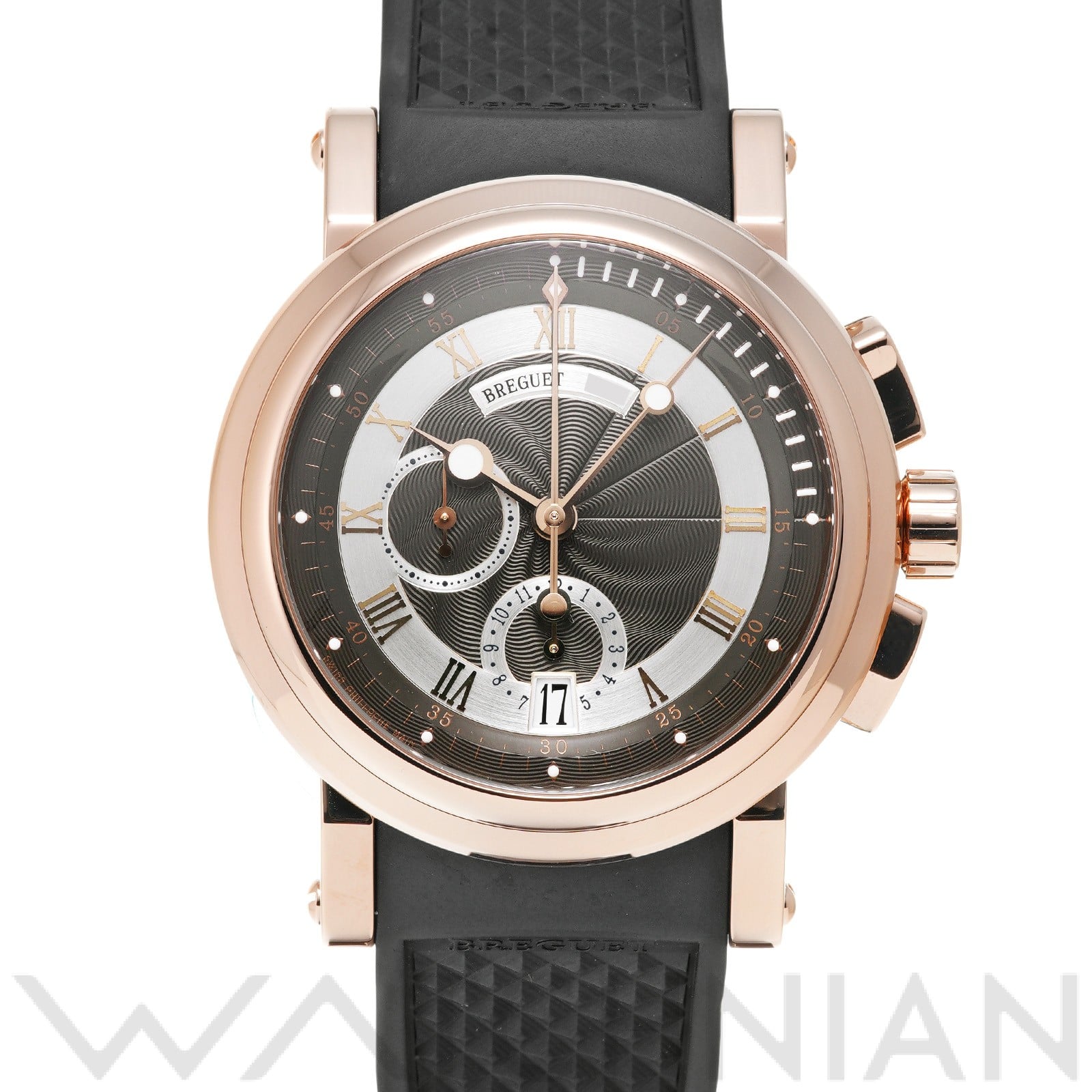 ブレゲ マリーンII クロノグラフ 5827BR/Z2/5ZU グレー メンズ 時計 【中古】【wristwatch】