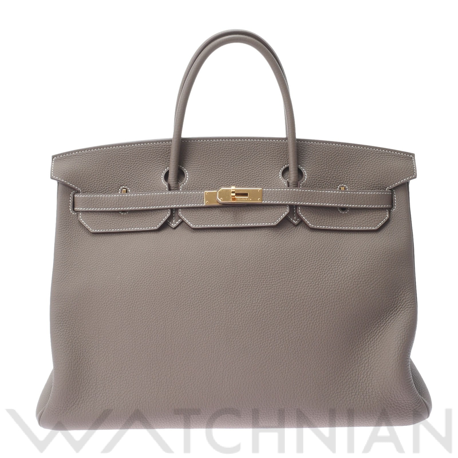 エルメス バーキン 40 エトゥープ/ゴールド金具 トゴ ユニセックス バッグ 【中古】【bag】