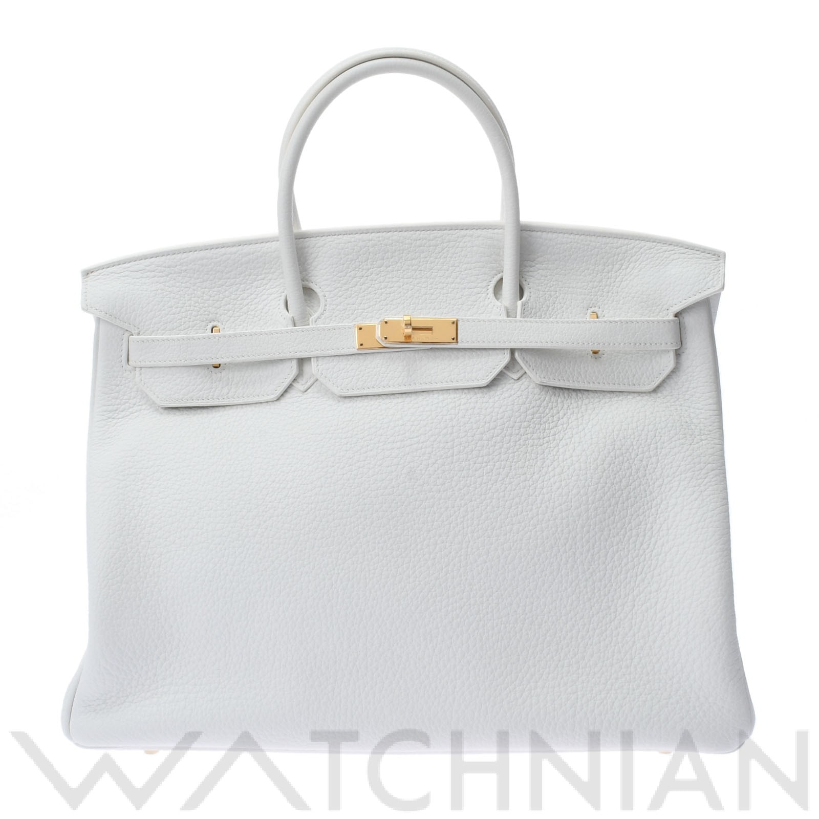 エルメス バーキン 40 ブロン(白)/ゴールド金具 トリヨンクレマンス ユニセックス バッグ 【中古】【bag】
