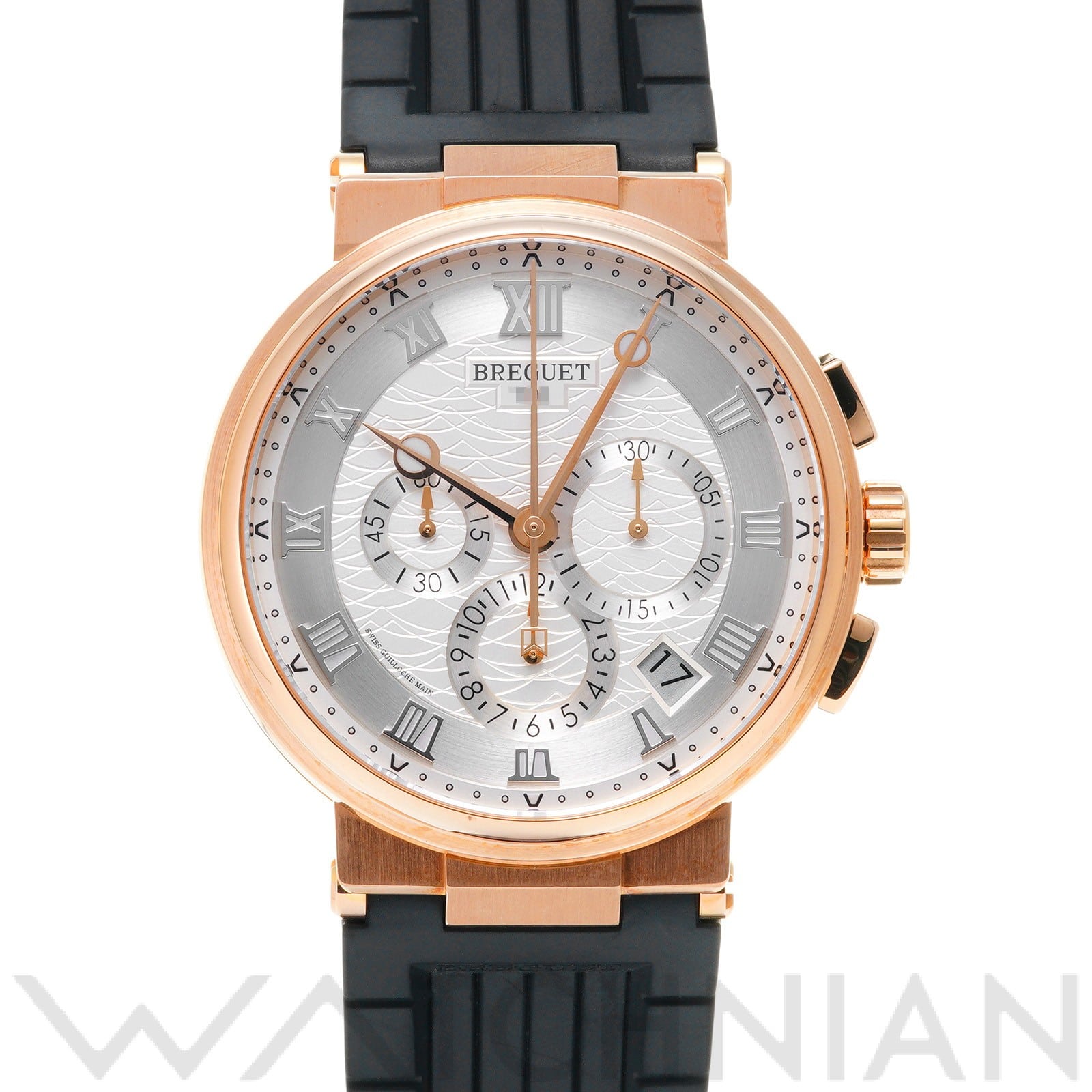 ブレゲ マリーン クロノグラフ 5527BR/12/5WV シルバー メンズ 時計 【中古】【wristwatch】