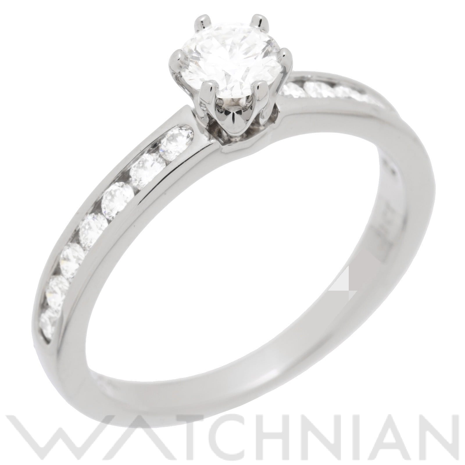ティファニー ソリテール リング　約9.5号 Pt950プラチナ/ダイヤモンド レディース ジュエリー 【中古】【jewelry】