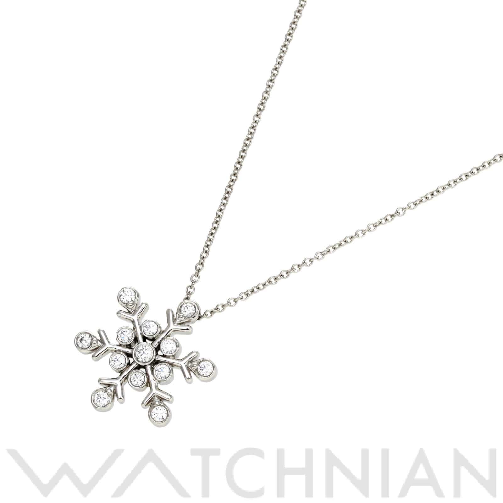 ティファニー スノーフレーク ペンダント ネックレス Pt950プラチナ/ダイヤモンド レディース ジュエリー 【中古】【jewelry】