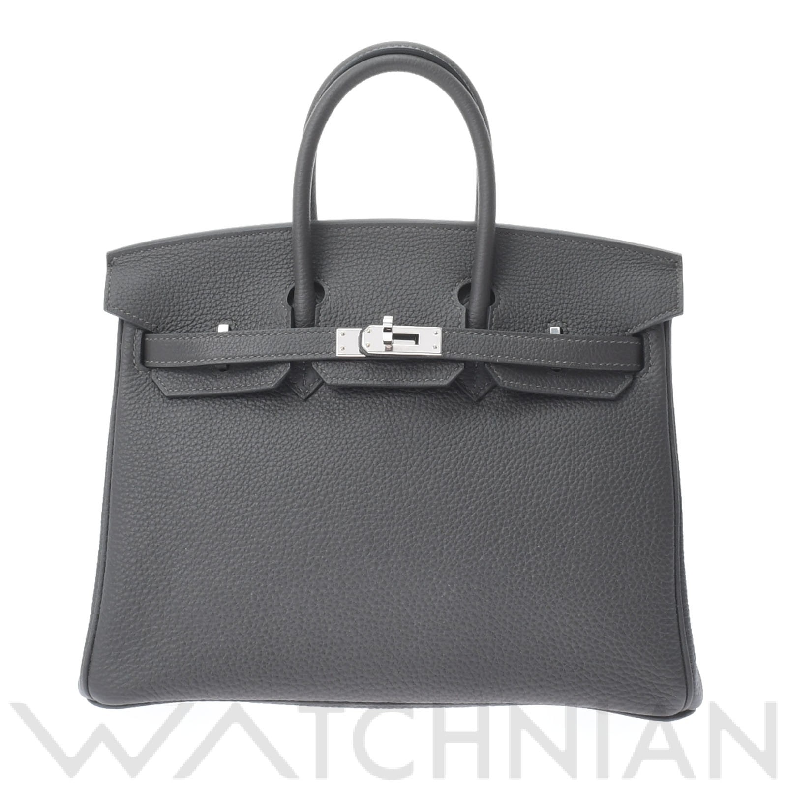 エルメス バーキン 25 グラファイト/パラジウム金具 トゴ レディース バッグ 【中古】【bag】