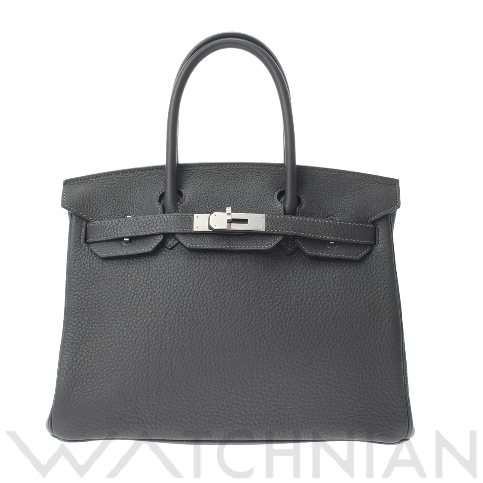 エルメス バーキン 30 グラファイト/トスカ/マットパラジウム金具 トリヨンクレマンス レディース バッグ 【中古】【bag】
