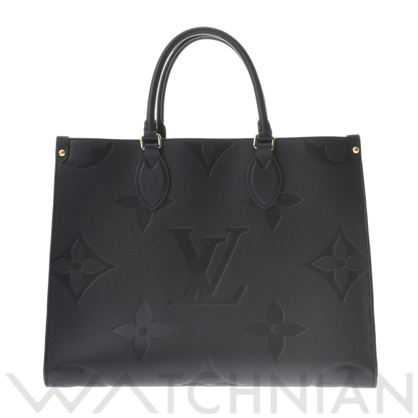 ルイ ヴィトン モノグラムアンプラント オンザゴーＭＭ 2WAY ノワール M45595 レザー レディース バッグ 【中古】【bag】