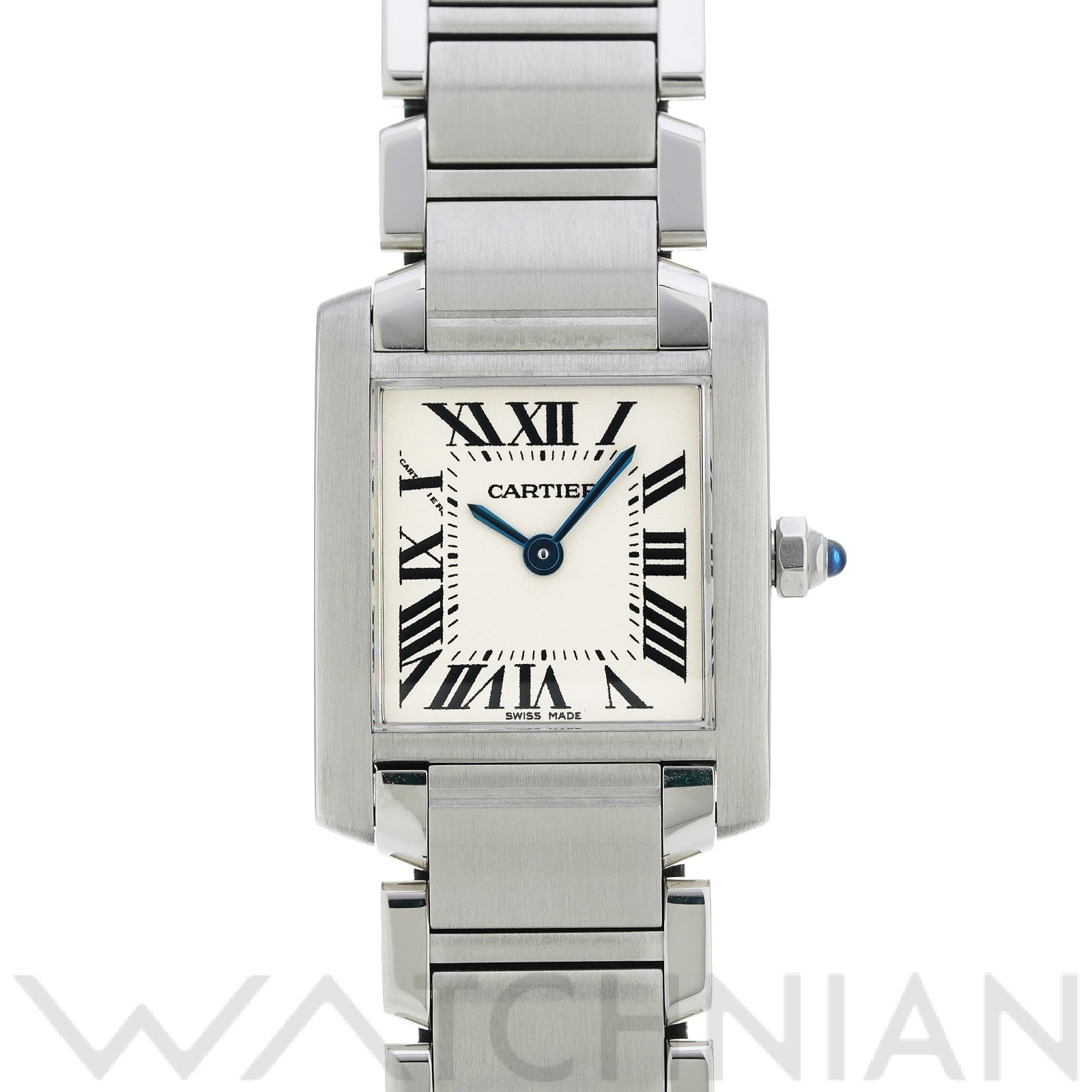 カルティエ タンクフランセーズ SM W51008Q3 シルバー レディース 時計 【中古】【wristwatch】