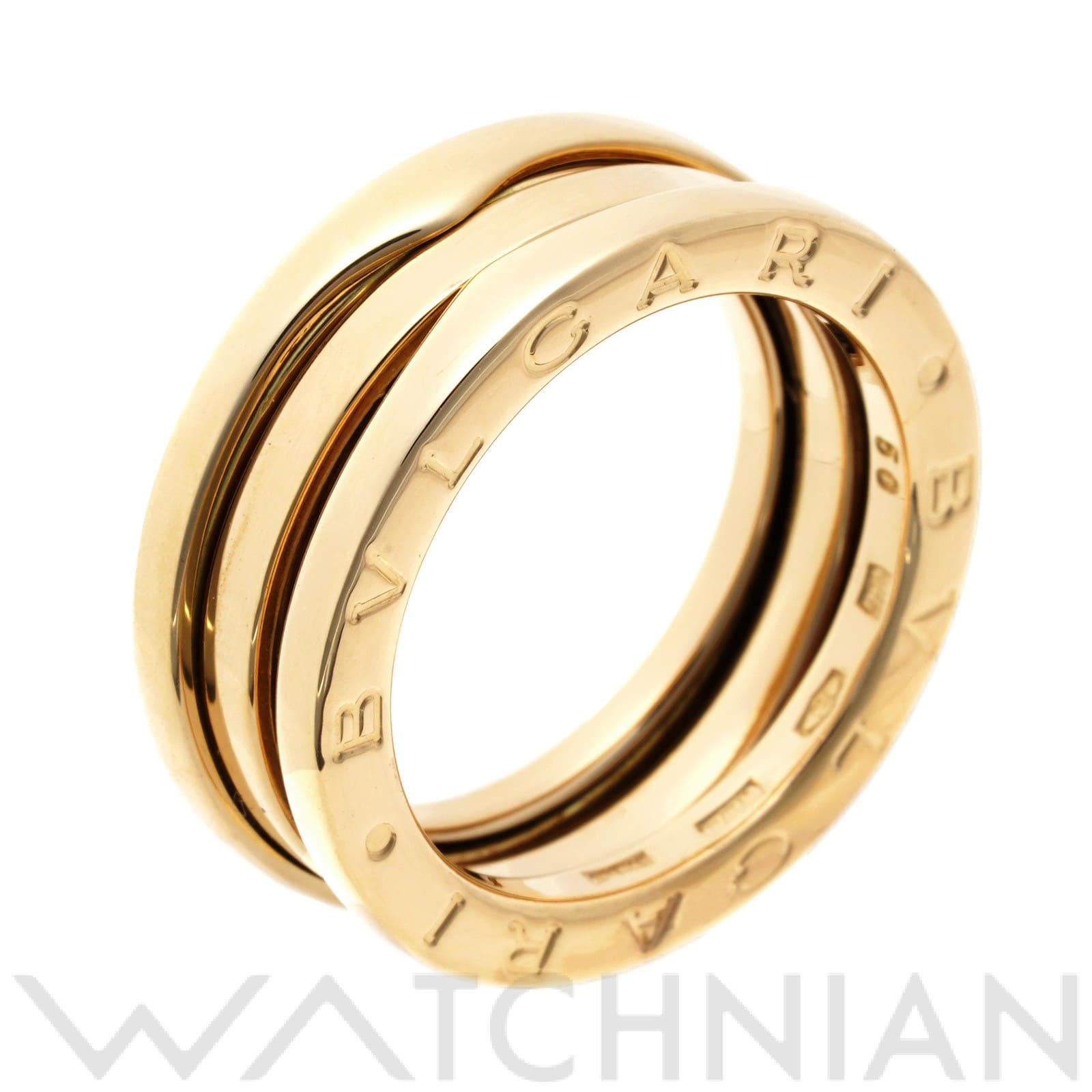 ブルガリ ビーゼロワン 2バンド リング　#50(約10号) K18イエローゴールド YG レディース ジュエリー 【中古】【jewelry】