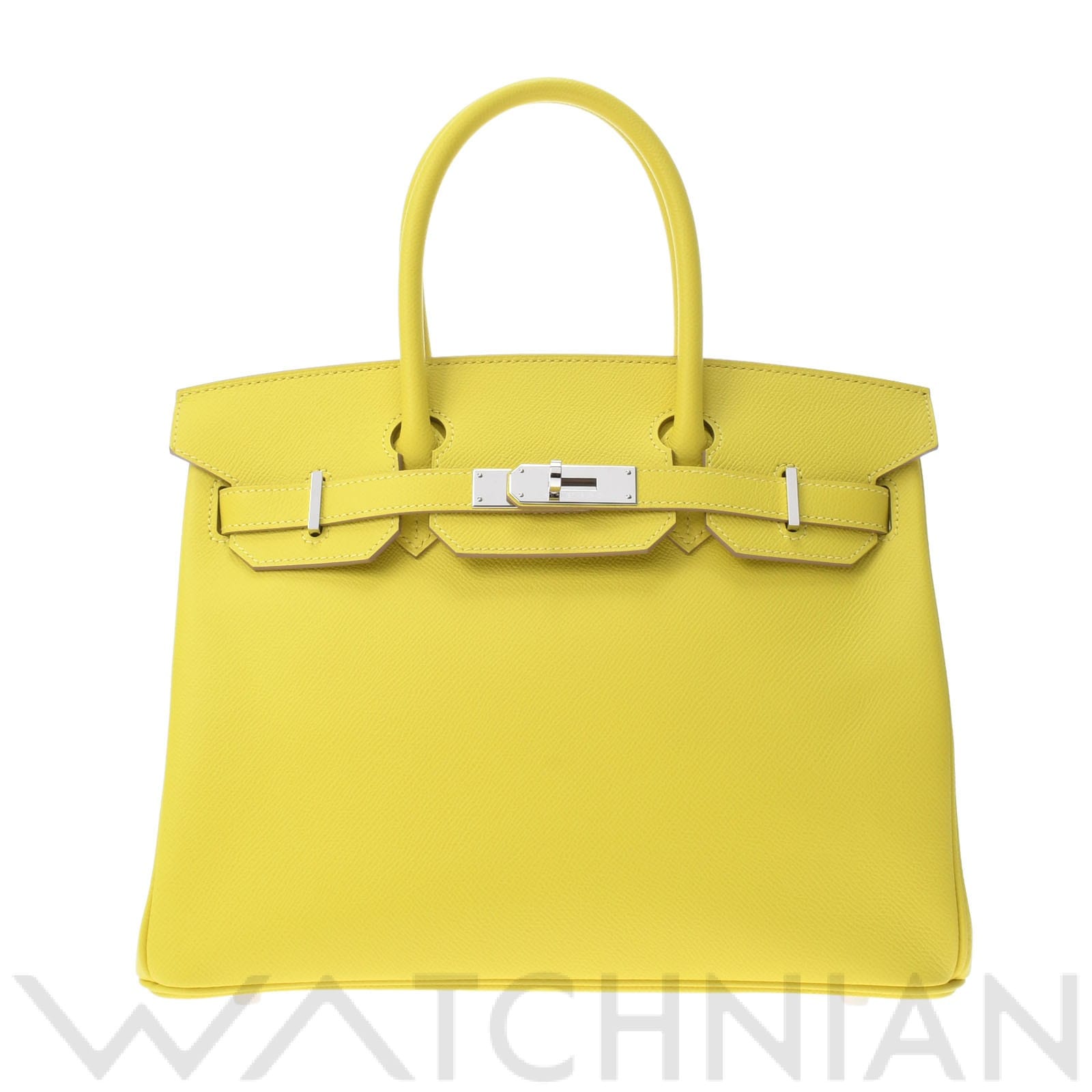 エルメス バーキン 30 ライム/パラジウム金具 ヴォーエプソン レディース バッグ 【中古】【bag】