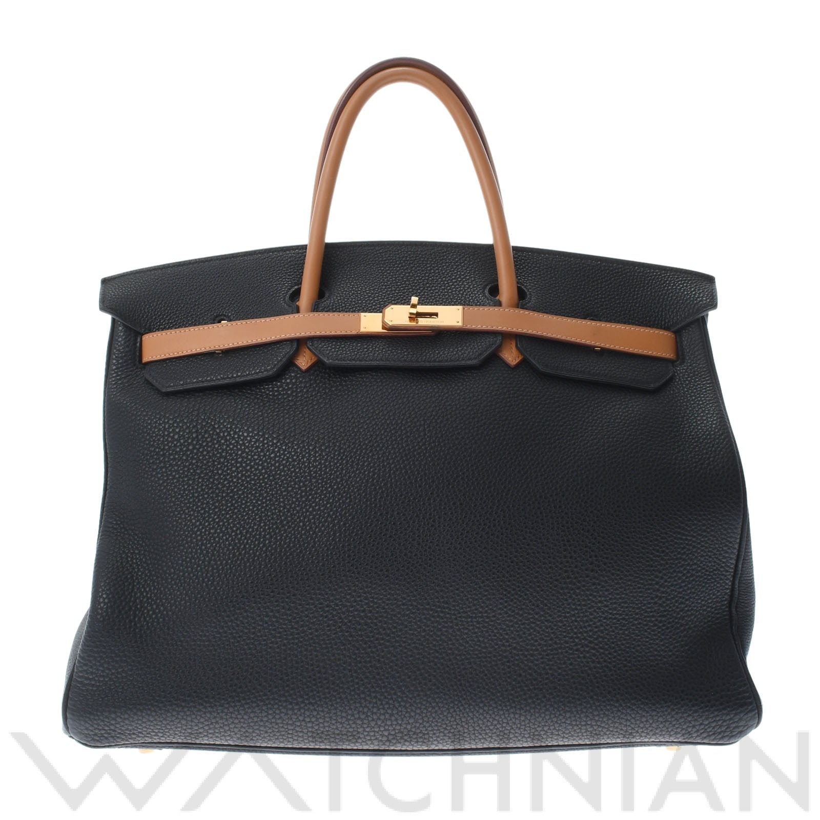エルメス バーキン 40 ブラック/ゴールド/ゴールド金具 トゴ/ヴォーシャモニー ユニセックス バッグ 【中古】【bag】