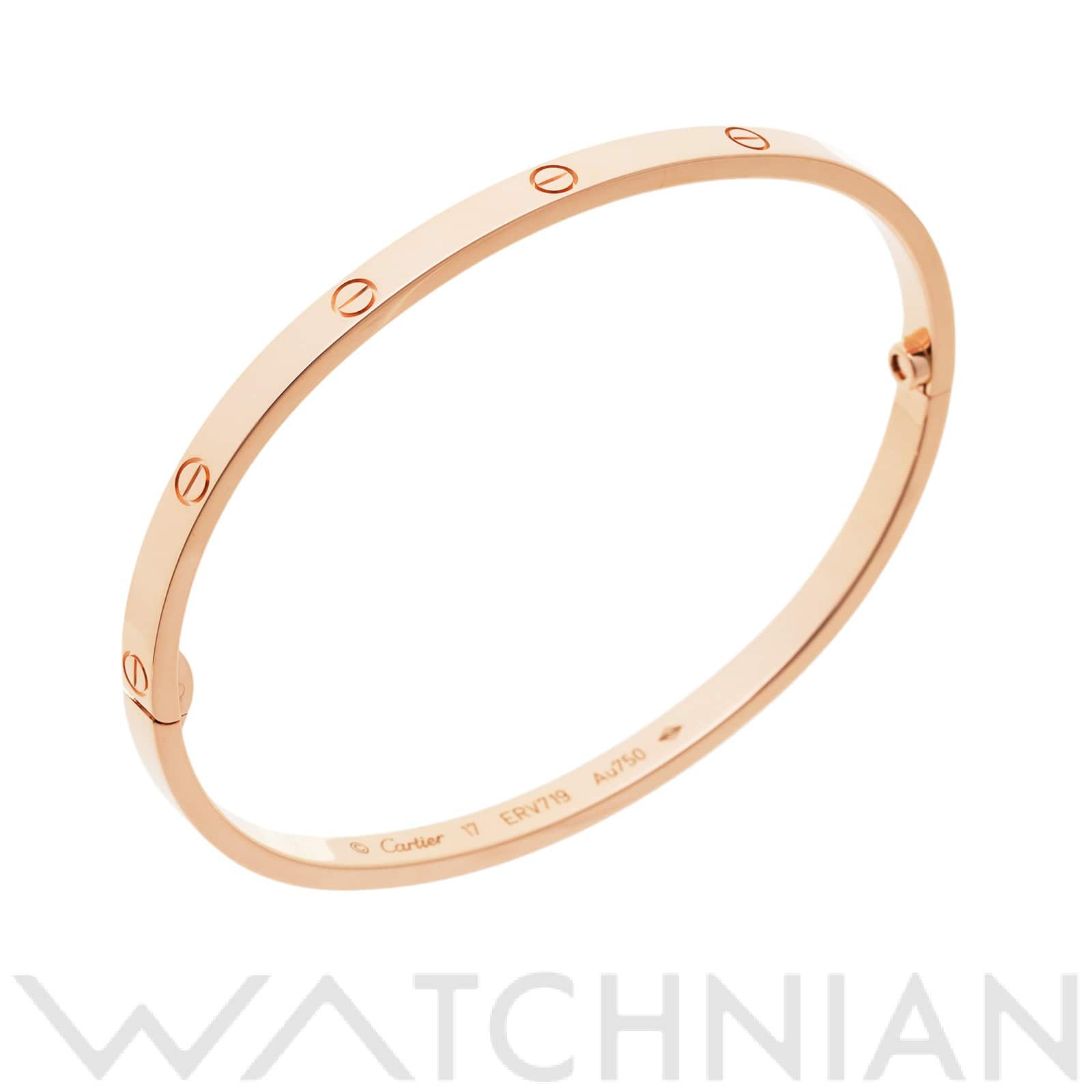 カルティエ ラブ ブレスレット SM　#17 B6047300 K18ピンクゴールド PG レディース ジュエリー 【中古】【jewelry】