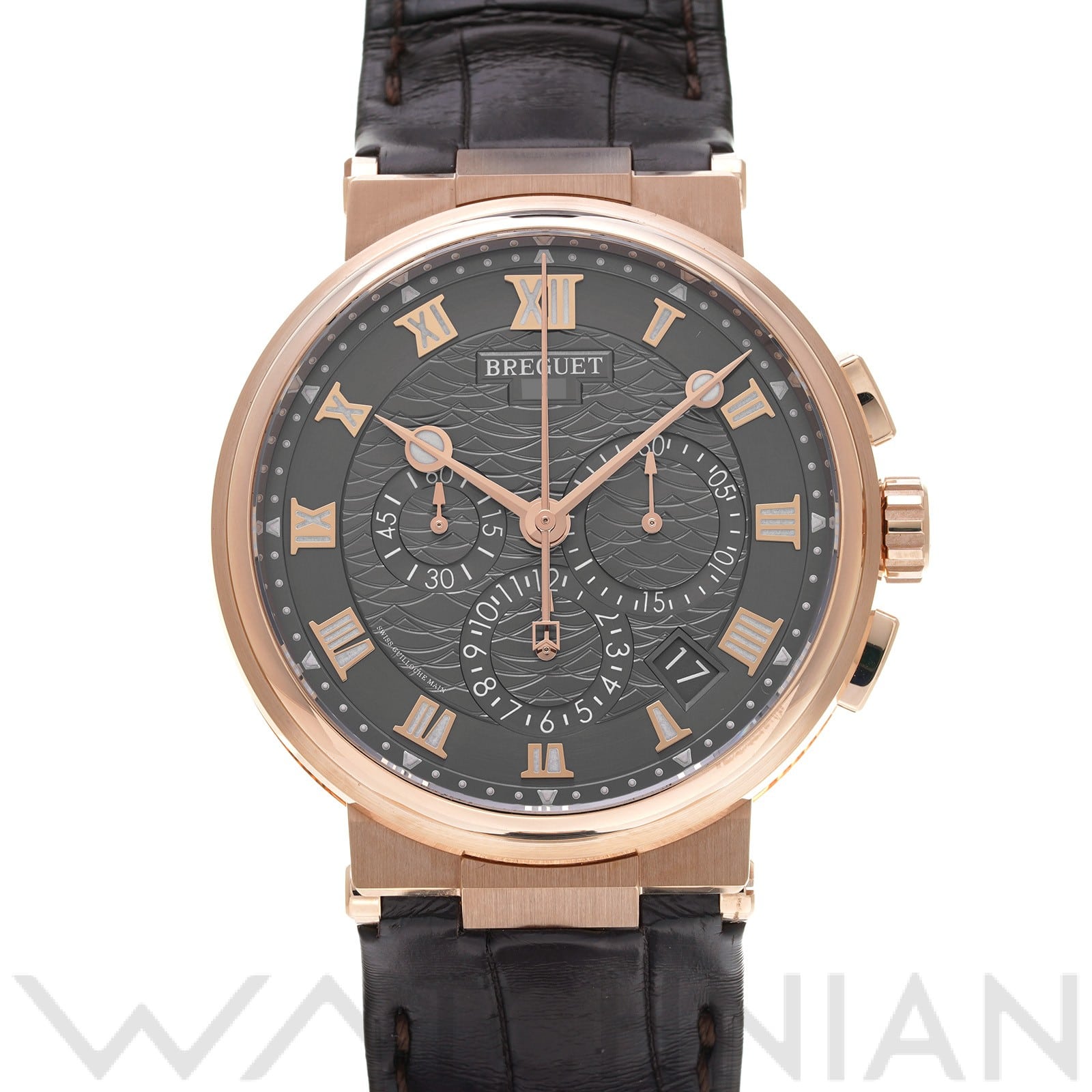 ブレゲ マリーン クロノグラフ 5527BR/G3/9WV スレートグレー メンズ 時計 【中古】【wristwatch】