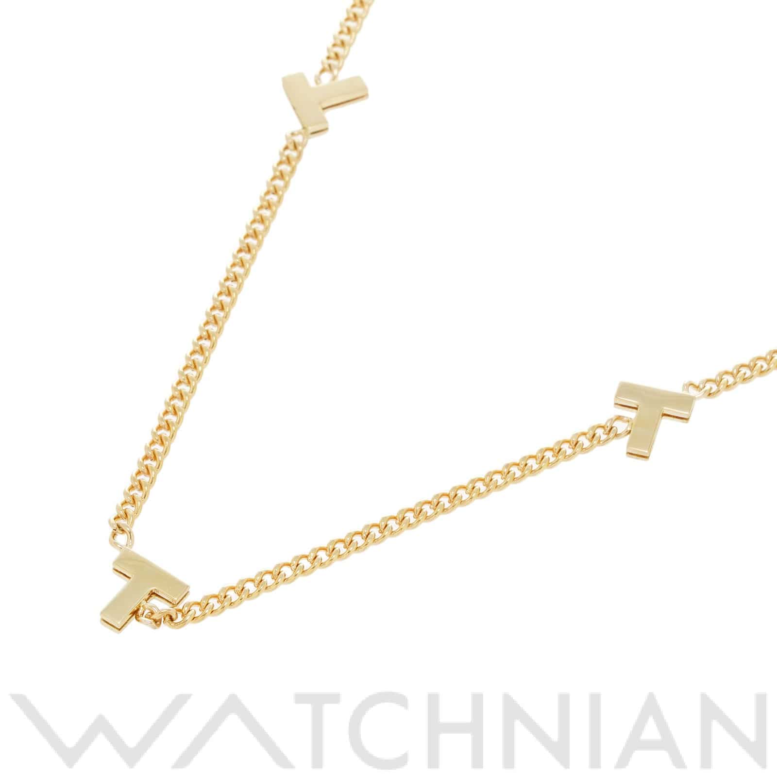 ティファニー Tモチーフ ネックレス K18イエローゴールド YG レディース ジュエリー 【中古】【jewelry】