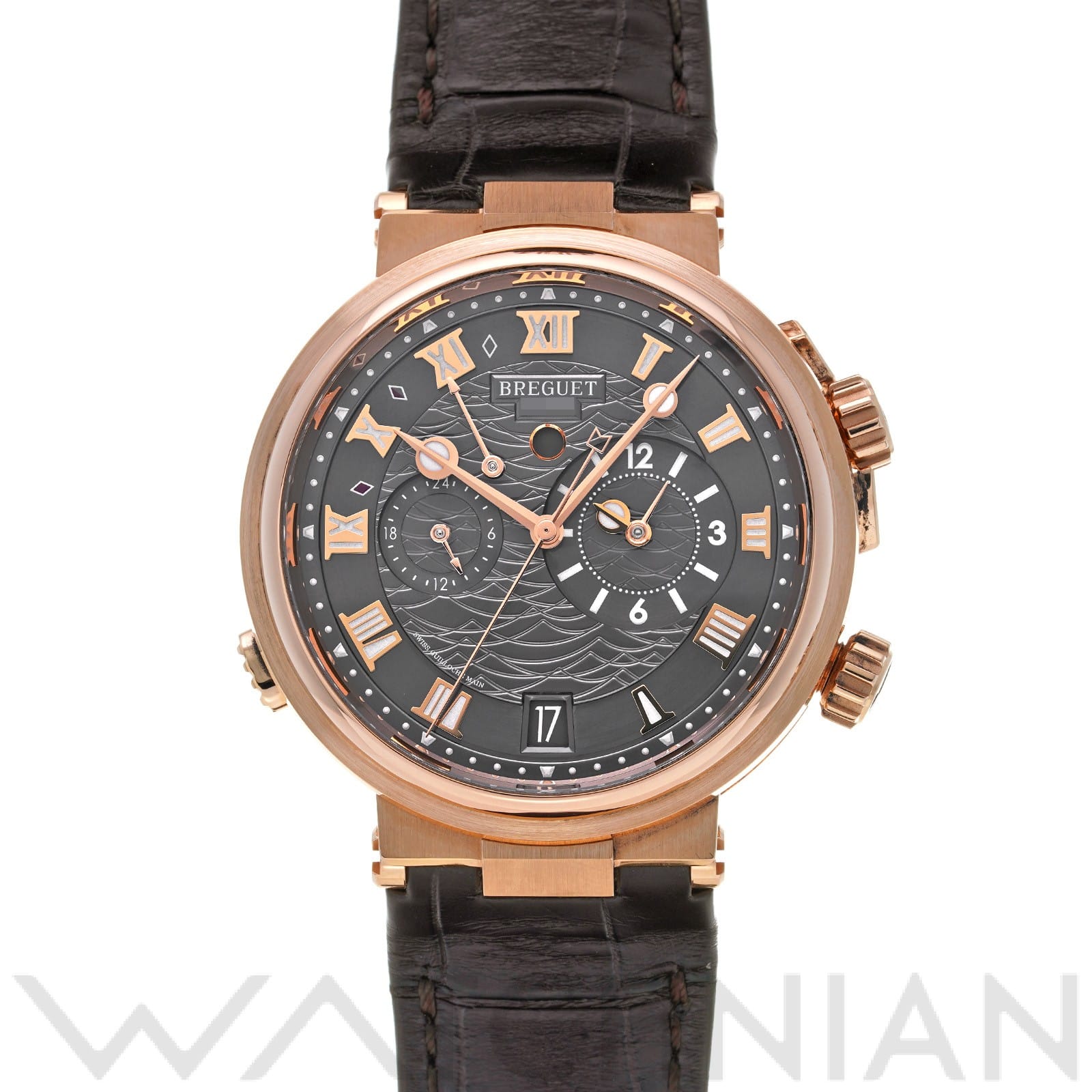 ブレゲ マリーン アラーム ミュージカル 5547BR/G3/9ZU スレートグレー メンズ 時計 【中古】【wristwatch】