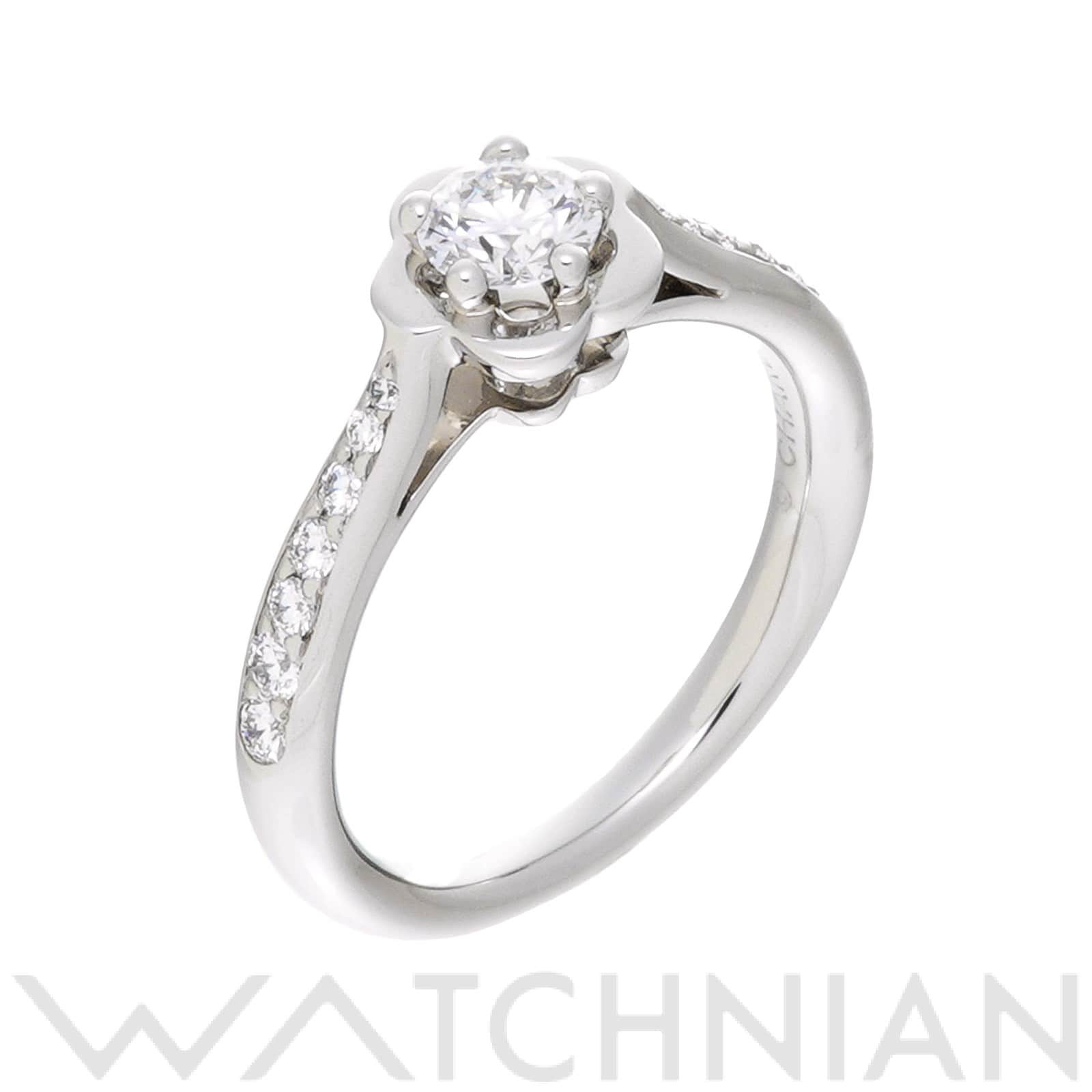 シャネル カメリア リング　#46(約7号) J4144 Pt950プラチナ/ダイヤモンド レディース ジュエリー 【中古】【jewelry】