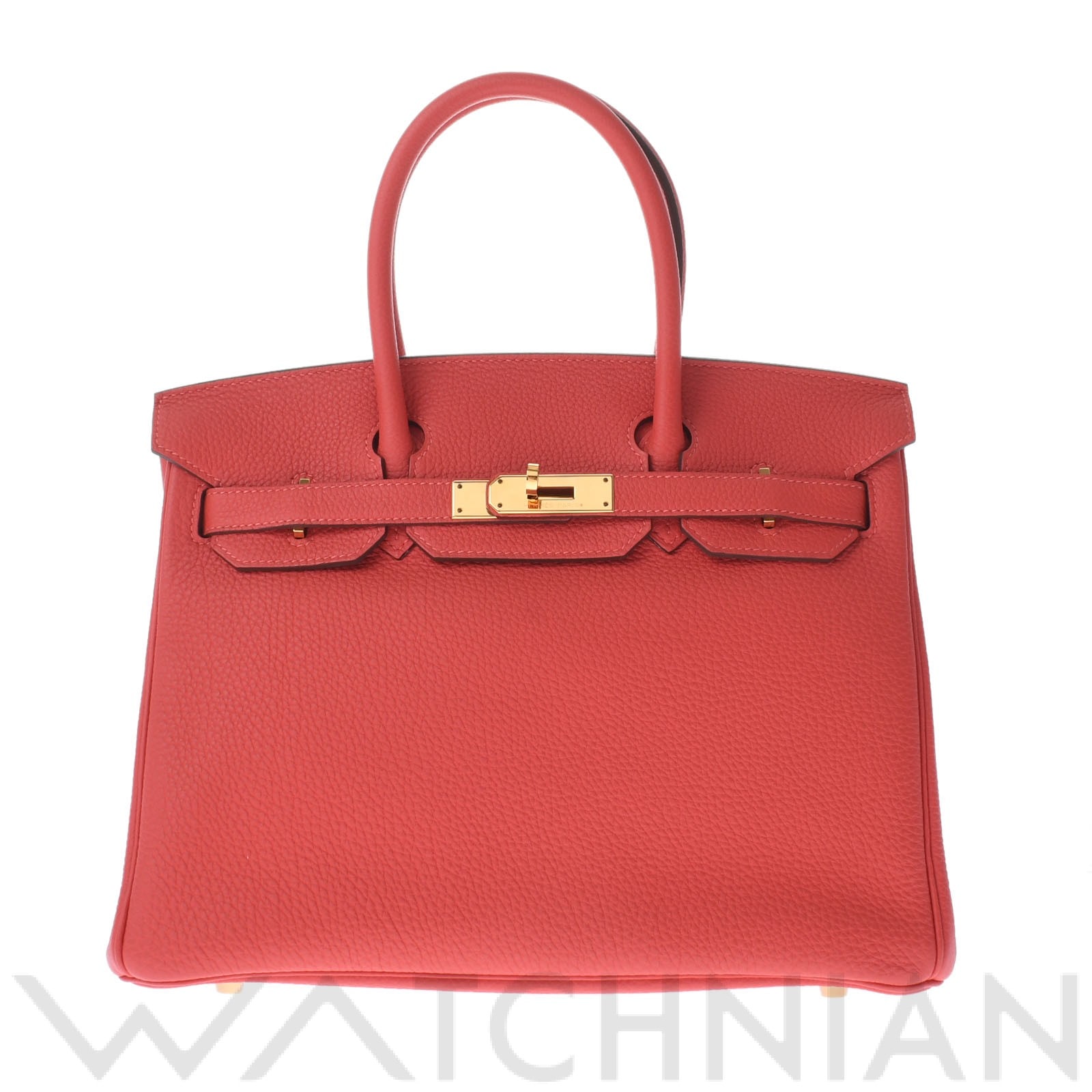 エルメス バーキン 30 ルージュピヴォワンヌ/ゴールド金具 トゴ レディース バッグ 【中古】【bag】