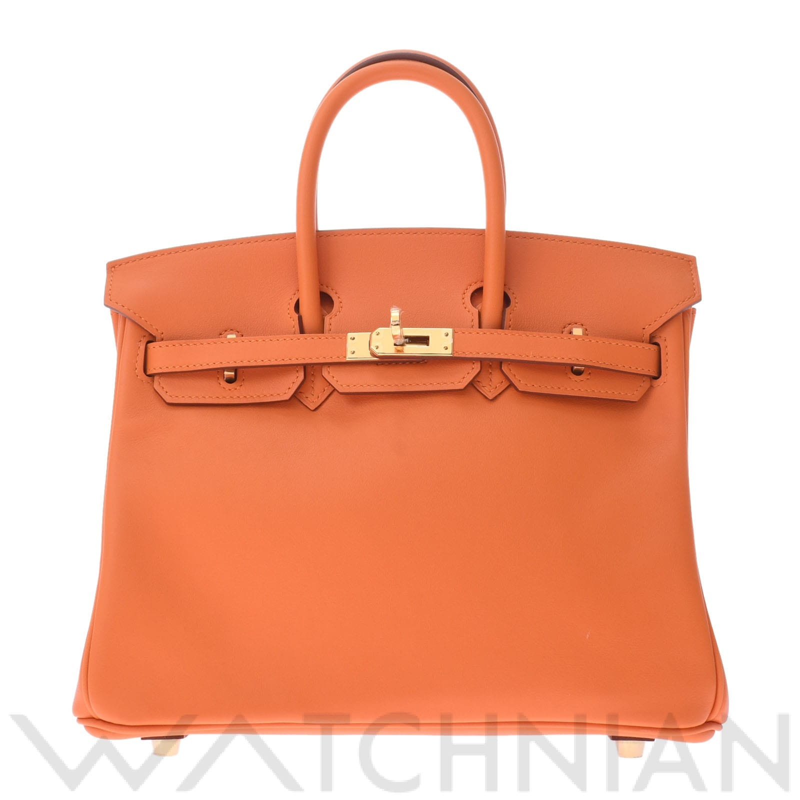 エルメス バーキン 25 オレンジ/ゴールド金具 ヴォースイフト レディース バッグ 【未使用】【bag】