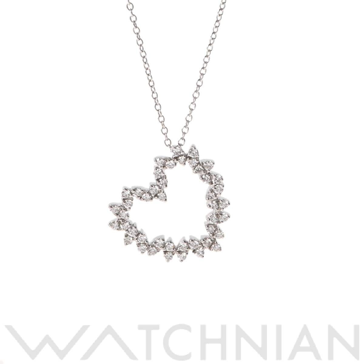 ダミアーニ ルミナ ハート ネックレス  ダイヤ シルバー K18ホワイトゴールド WG レディース ジュエリー 【中古】【jewelry】