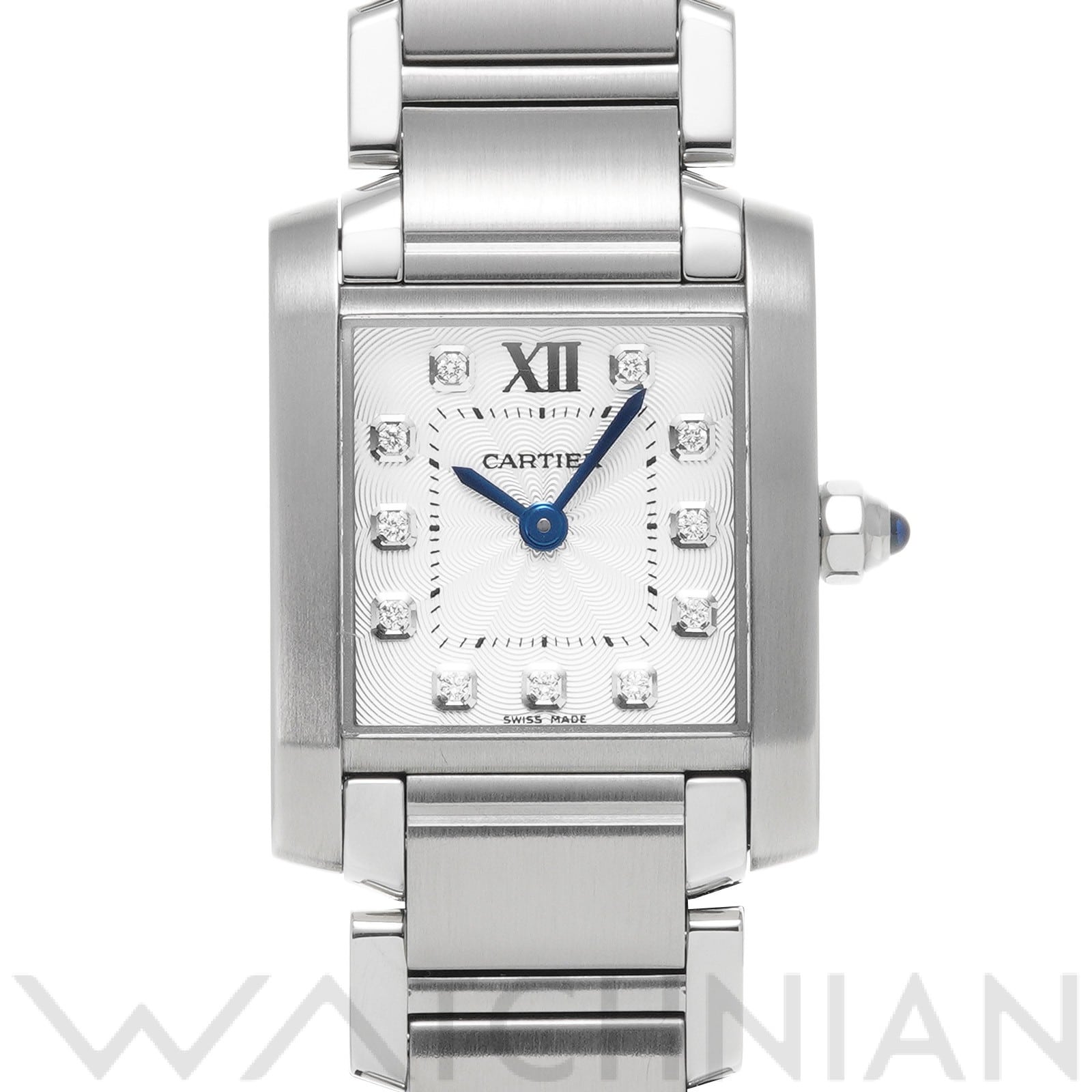カルティエ タンクフランセーズ SM WE110006 シルバー/ダイヤモンド レディース 時計 【中古】【wristwatch】