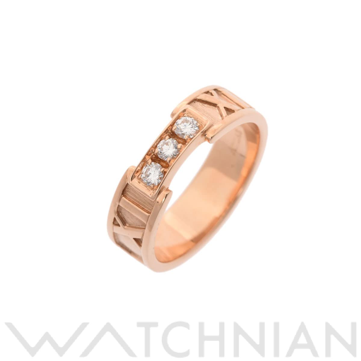 ティファニー アトラスリング 3PD ゴールド K18ピンクゴールド PG レディース ジュエリー 【中古】【jewelry】