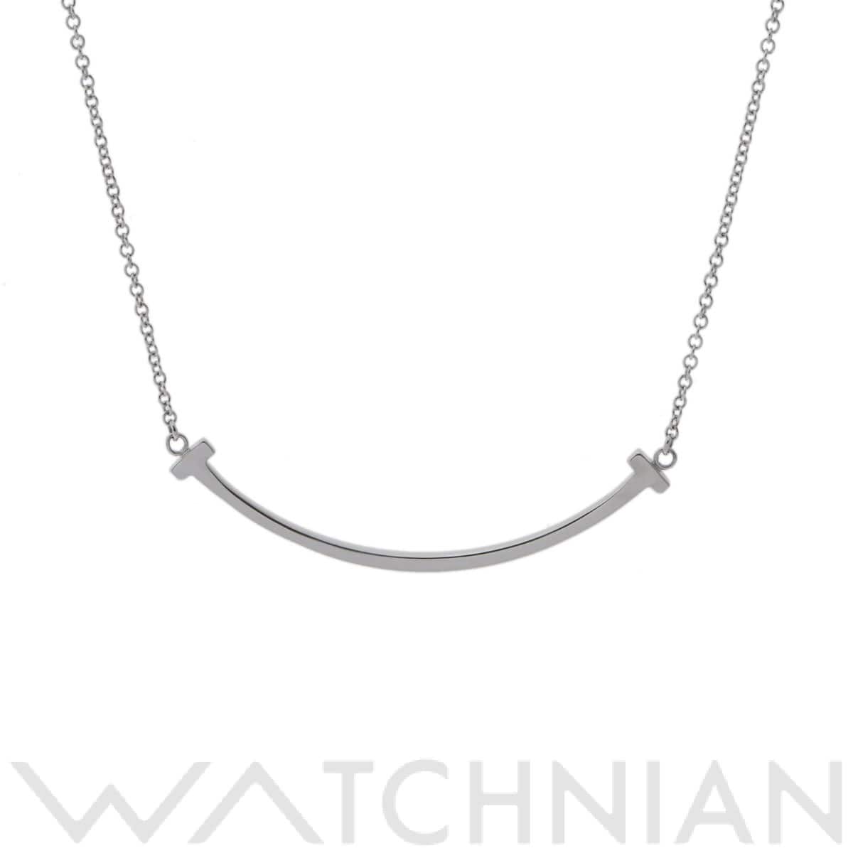 ティファニー Tスマイル ネックレス スモール シルバー K18ホワイトゴールド WG レディース ジュエリー 【中古】【jewelry】