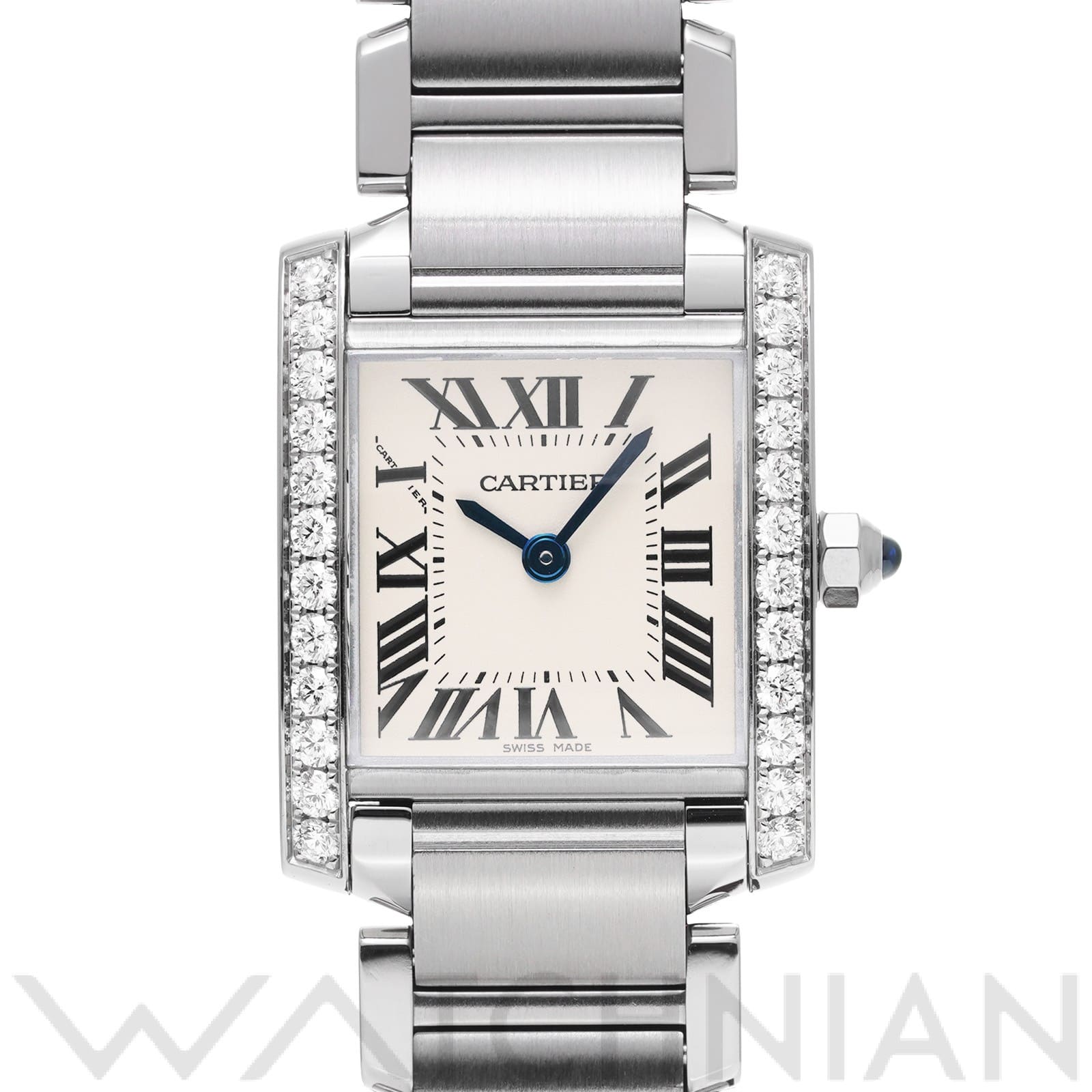 カルティエ タンクフランセーズ SM W4TA0008 シルバー レディース 時計 【中古】【wristwatch】