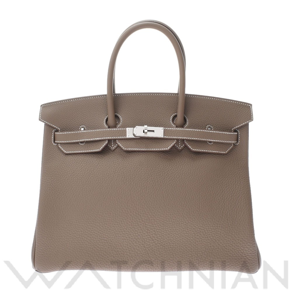 エルメス バーキン 35 エトゥープ/パラジウム金具 トゴ ユニセックス バッグ 【新品】【bag】