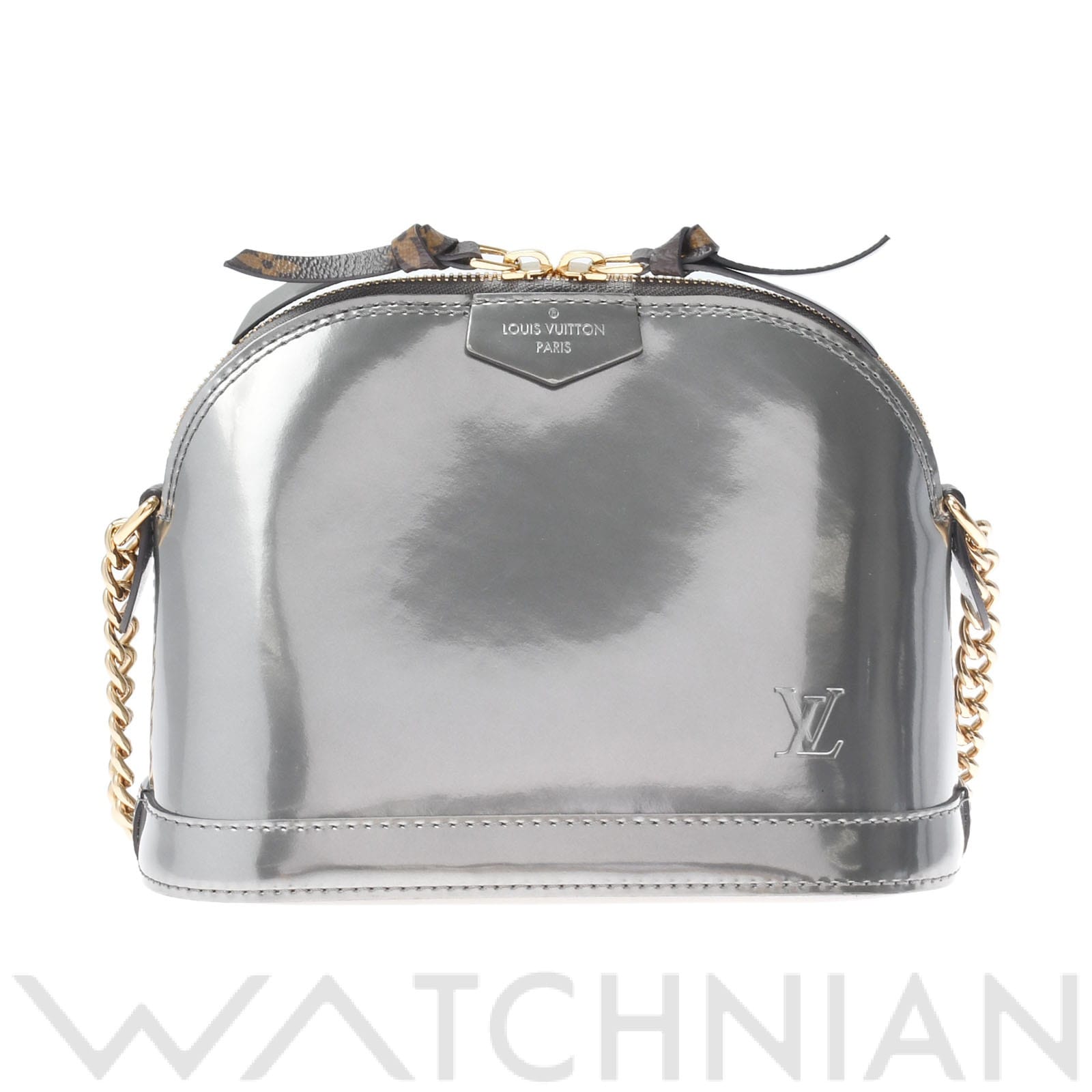 ルイ ヴィトン ヴェルニ アルマ MINI シルバー M52748 ヴェルニ レディース バッグ 【中古】【bag】