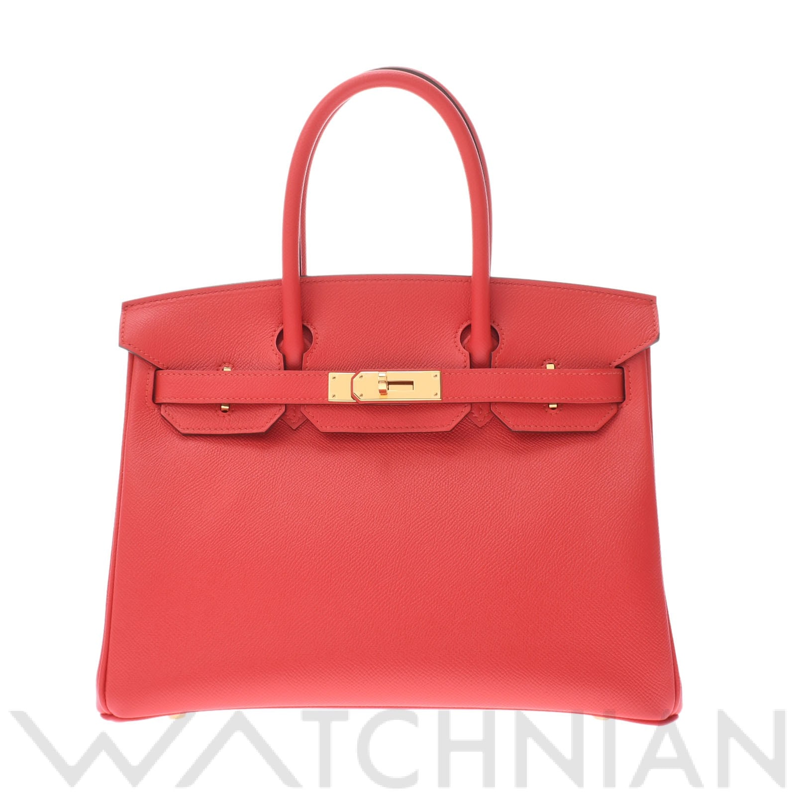 エルメス バーキン 30 ルージュトマト/ゴールド金具 ヴォーエプソン レディース バッグ 【中古】【bag】