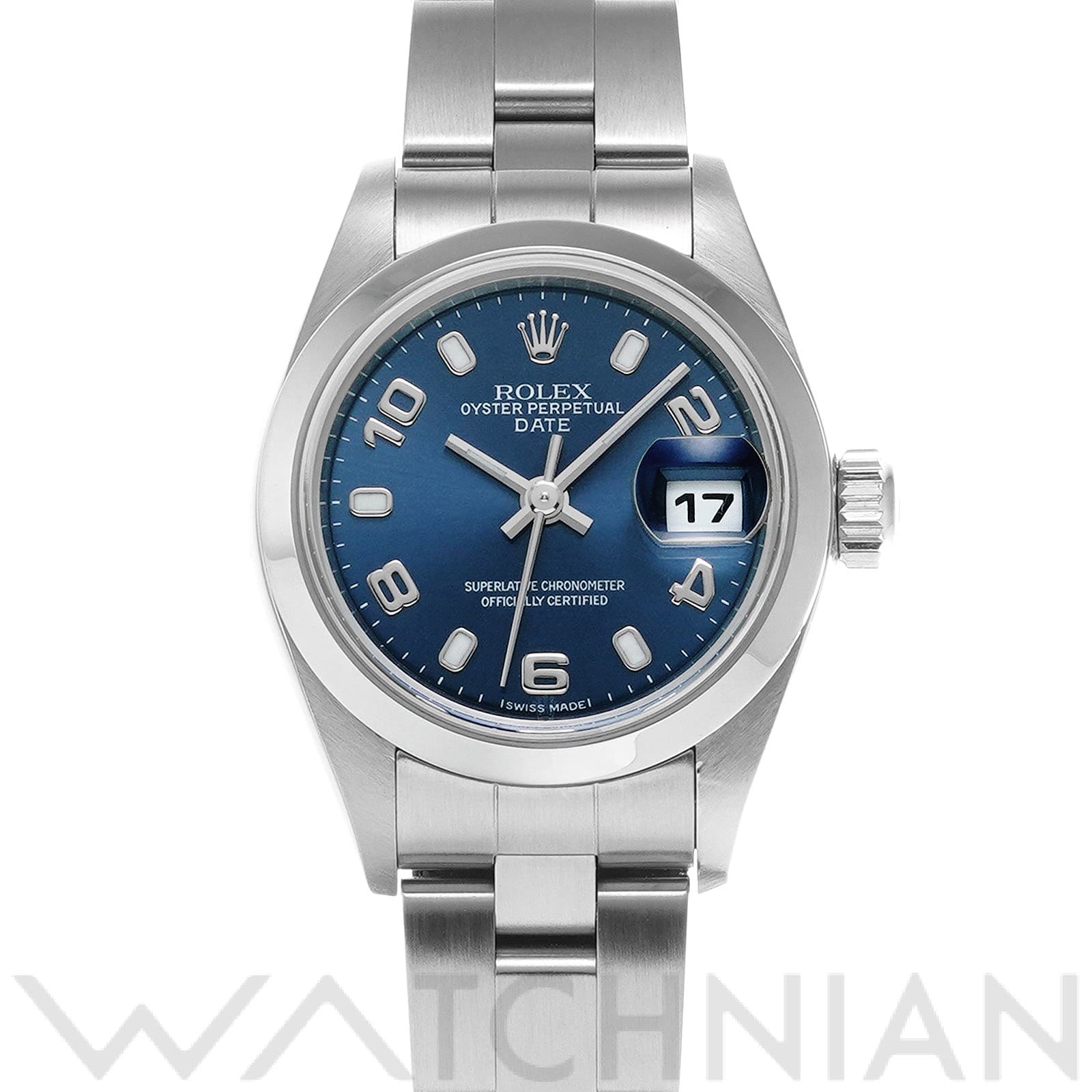 ロレックス オイスター パーペチュアル デイト 79160 ブルー レディース 時計 【中古】【wristwatch】