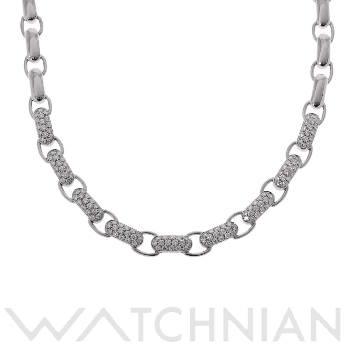 ピキョッティ デザインネックレス ダイヤ4.54ct シルバー K18ホワイトゴールド WG/パヴェダイヤモンド レディース ジュエリー 【中古】【jewelry】
