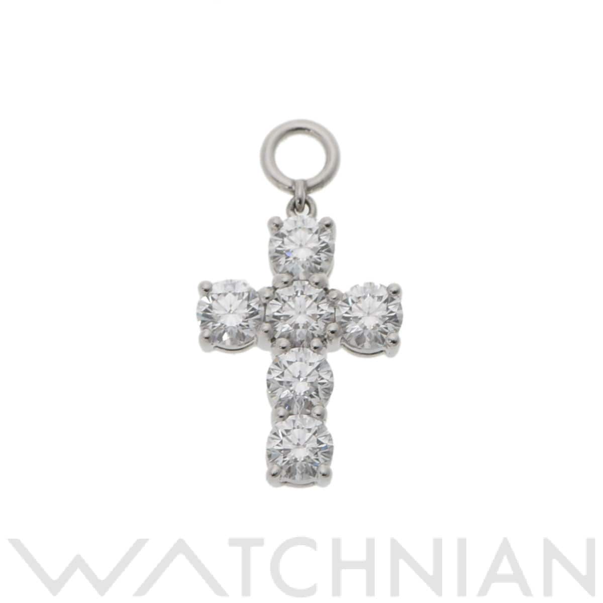 ギメル ダイヤクロス ペンダントトップ シルバー Pt950プラチナ レディース ジュエリー 【中古】【jewelry】