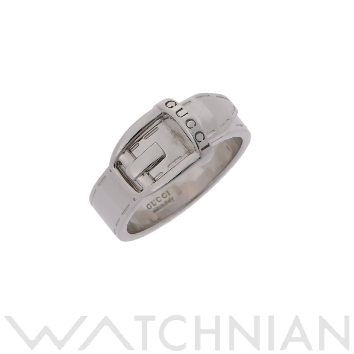 グッチ ベルトモチーフリング シルバー K18ホワイトゴールド WG レディース ジュエリー 【中古】【jewelry】