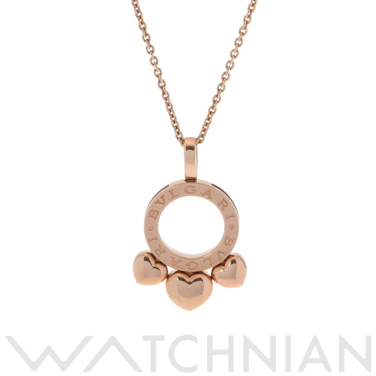 ブルガリ アレグラ ハートネックレス ゴールド K18ピンクゴールド PG レディース ジュエリー 【中古】【jewelry】