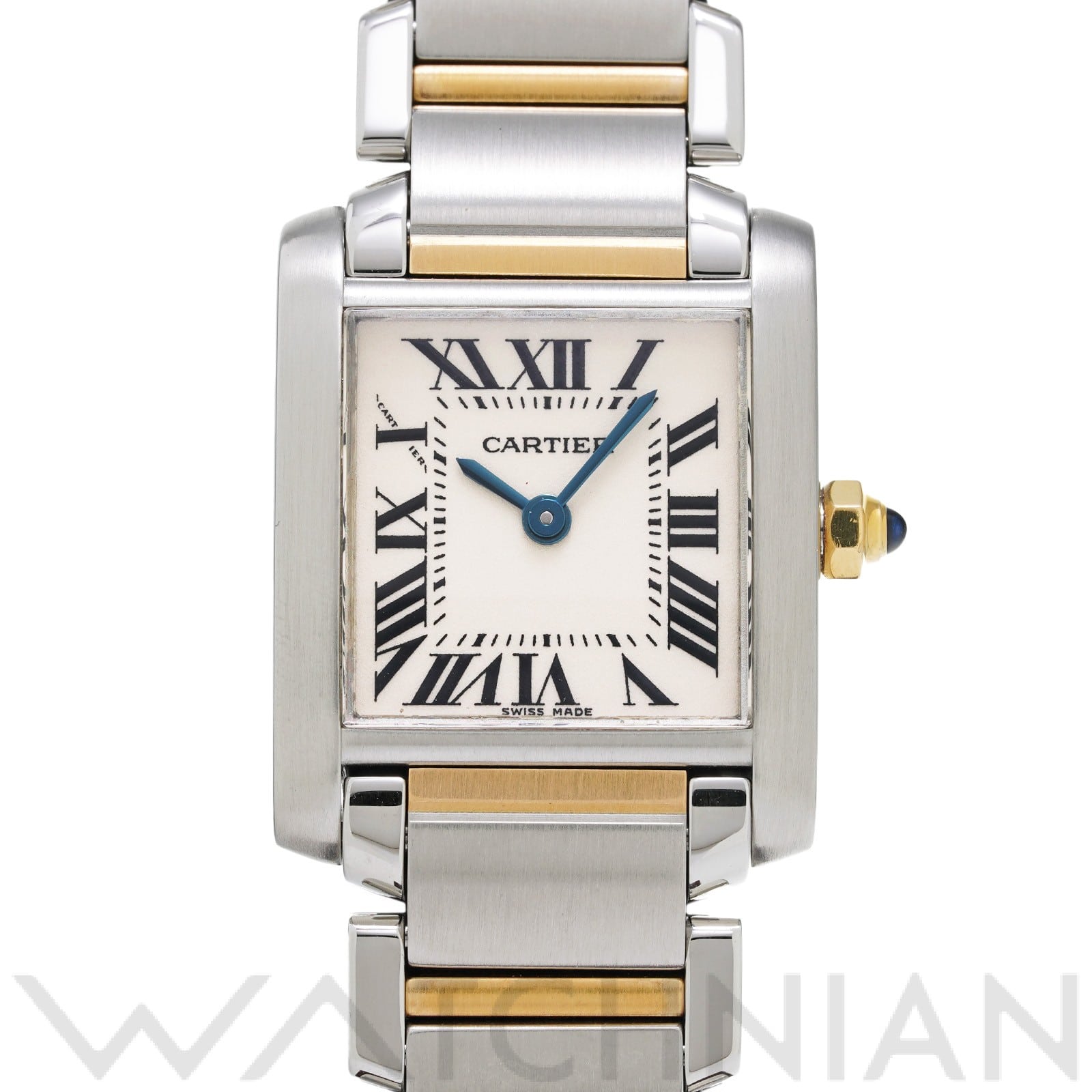 カルティエ タンクフランセーズ SM W51007Q4 シルバー レディース 時計 【中古】【wristwatch】