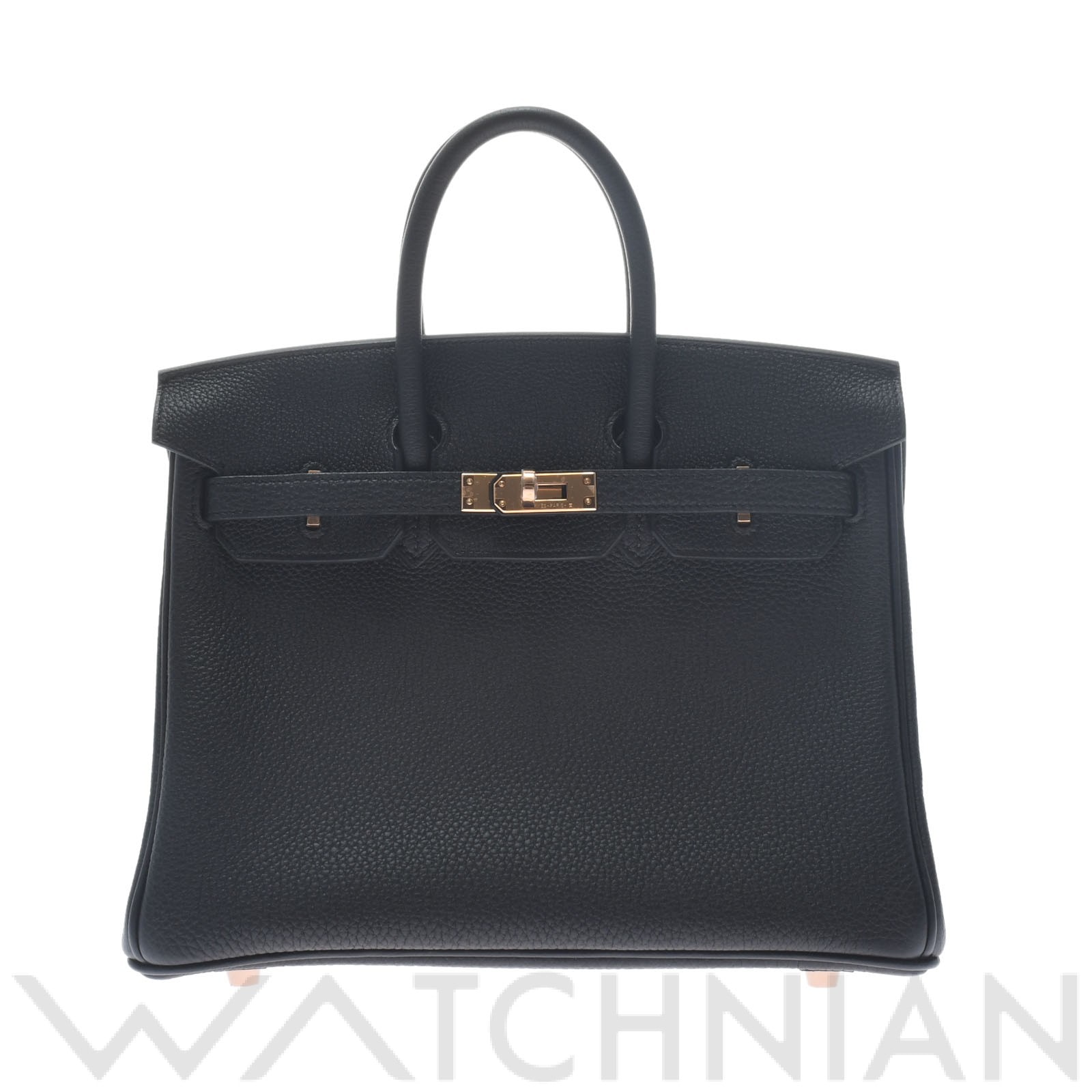 エルメス バーキン 25 ブラック/ローズゴールド金具 トゴ レディース バッグ 【新品】【bag】