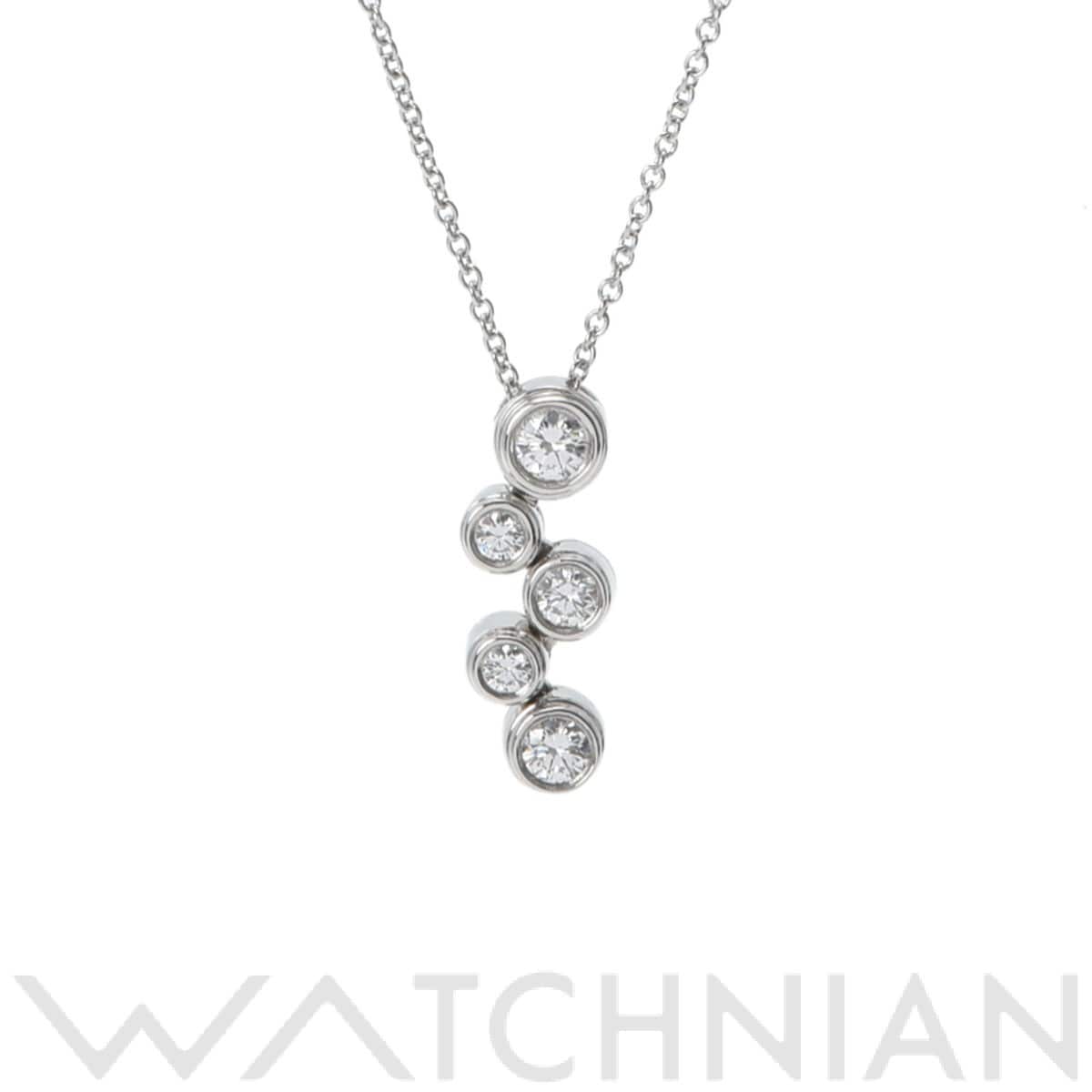 ティファニー バブルネックレス 5PD ダイヤ シルバー Pt950プラチナ レディース ジュエリー 【中古】【jewelry】