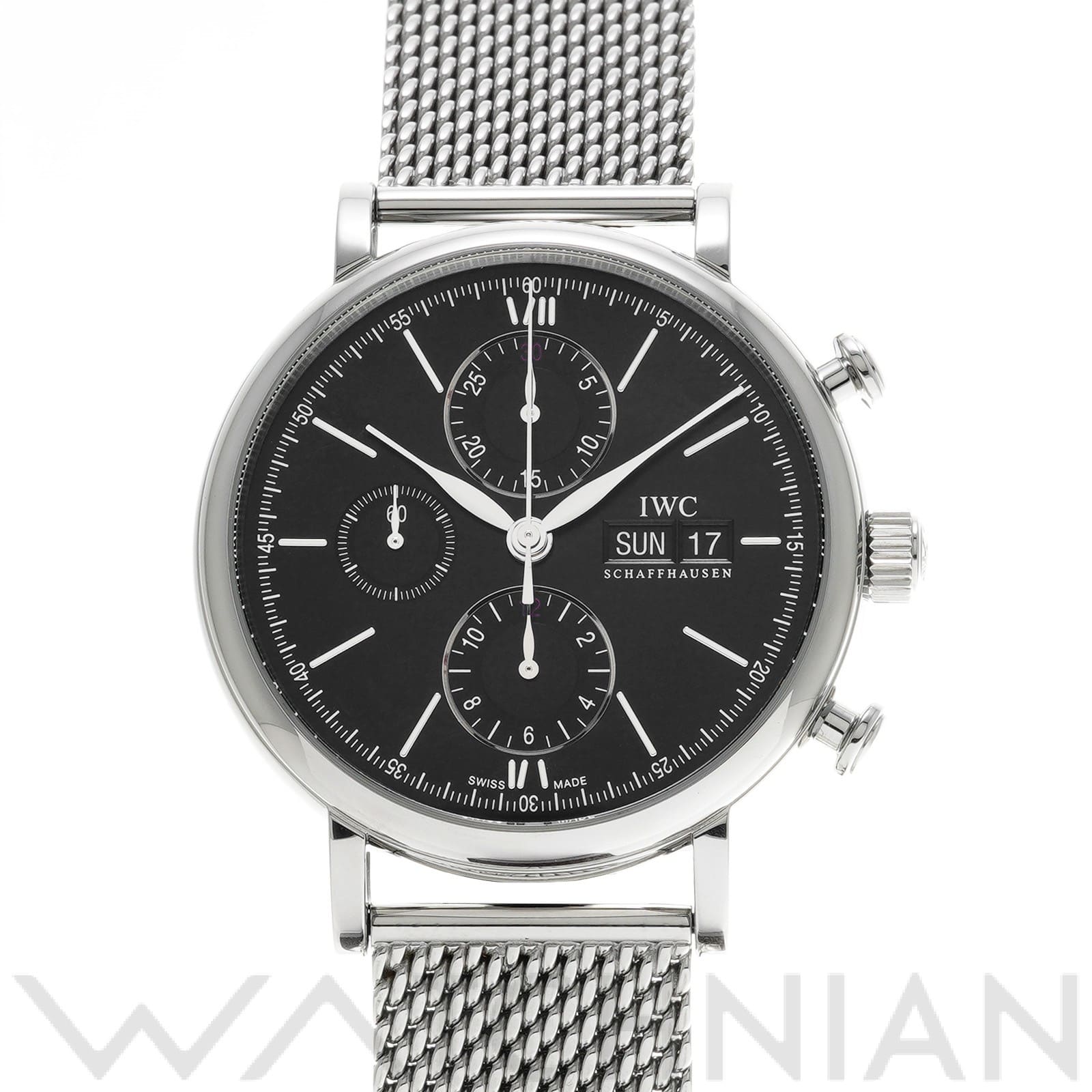 IWC ポートフィノ クロノグラフ IW391030 ブラック メンズ 時計 【中古】【wristwatch】