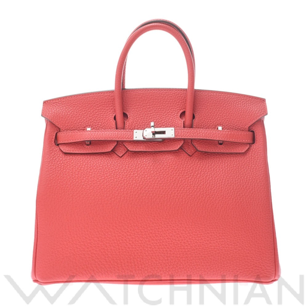 エルメス バーキン 25 ルージュピヴォワンヌ/パラジウム金具 トゴ レディース バッグ 【中古】【bag】