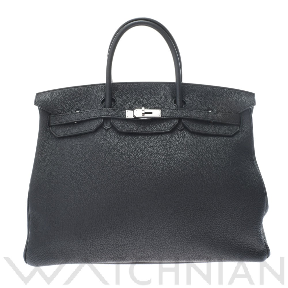 エルメス バーキン 40 黒/パラジウム金具 トゴ ユニセックス バッグ 【中古】【bag】