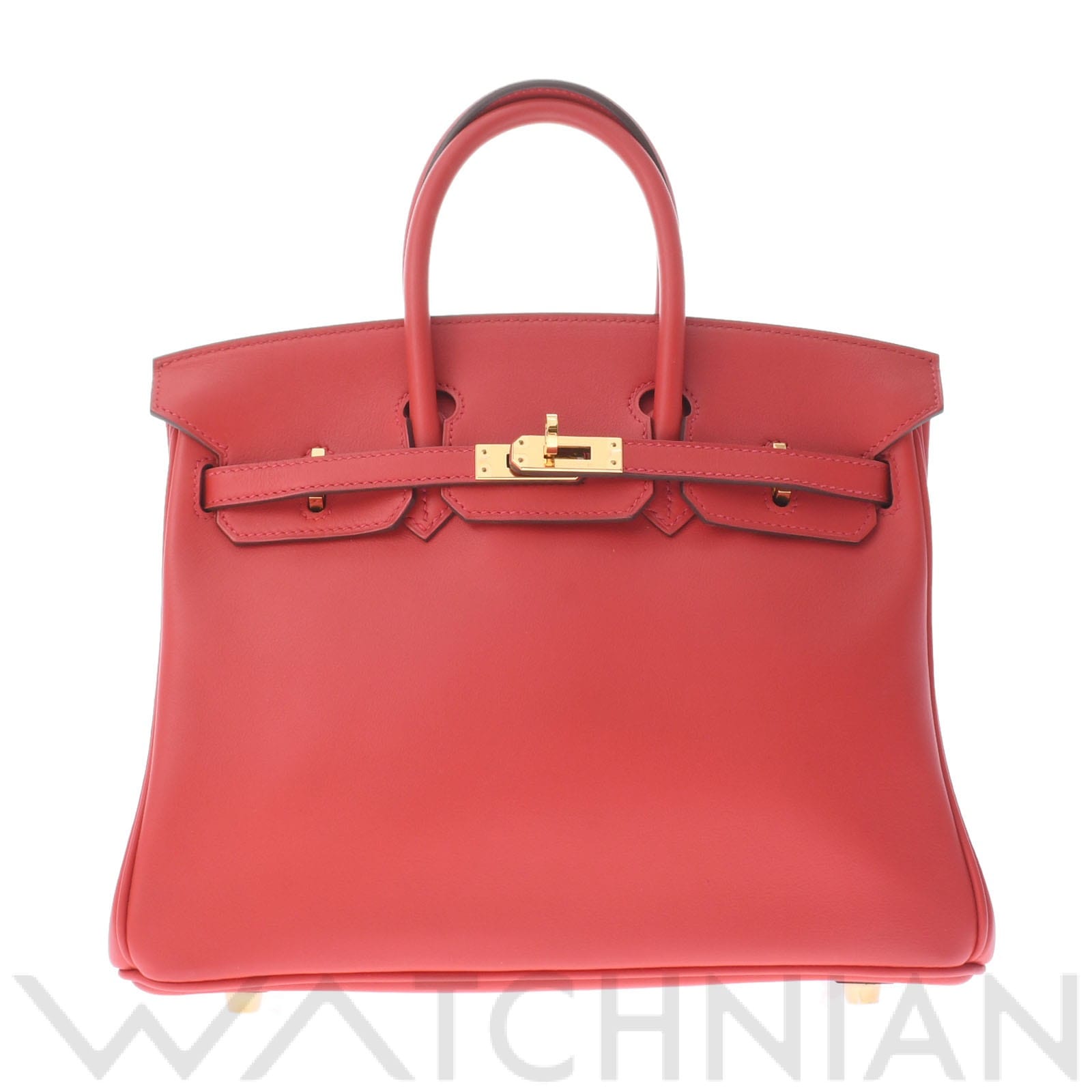 エルメス バーキン 25 ヴァーミリオン/ゴールド金具 ヴォースイフト レディース バッグ 【中古】【bag】