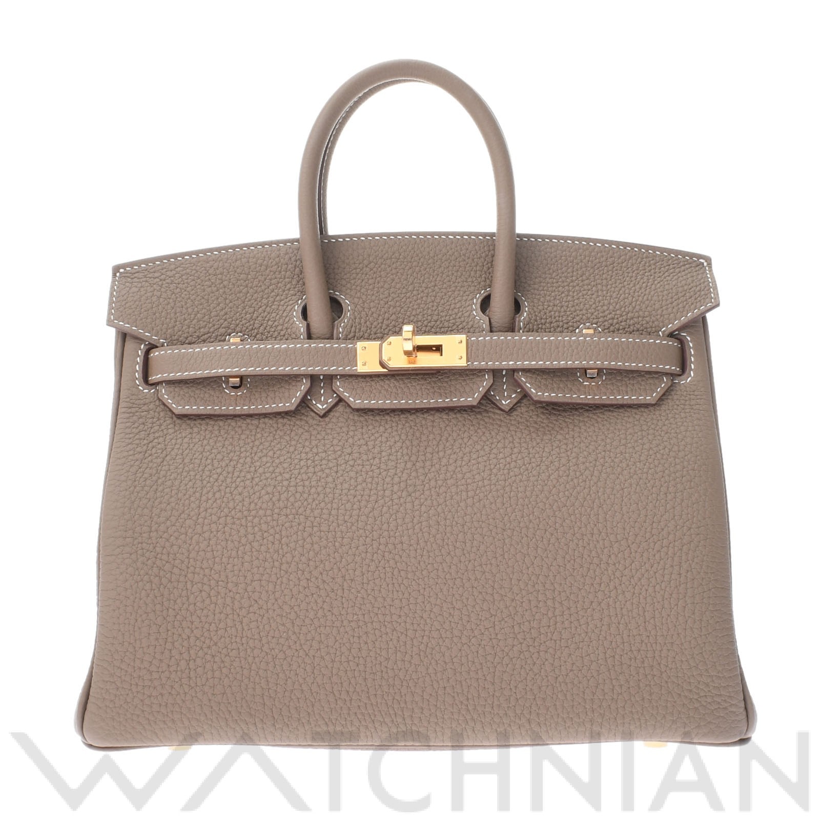 エルメス バーキン 25 エトゥープ/ゴールド金具 トゴ レディース バッグ 【新品】【bag】