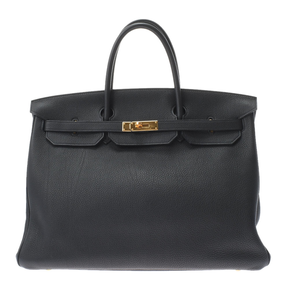 エルメス バーキン 40 黒/ゴールド金具 トゴ ユニセックス バッグ 【中古】【bag】