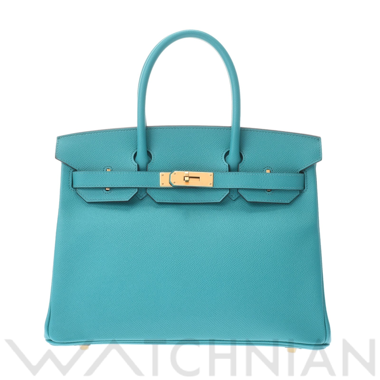 エルメス バーキン 30 ブルーパオン/ゴールド金具 ヴォーエプソン レディース バッグ 【中古】【bag】