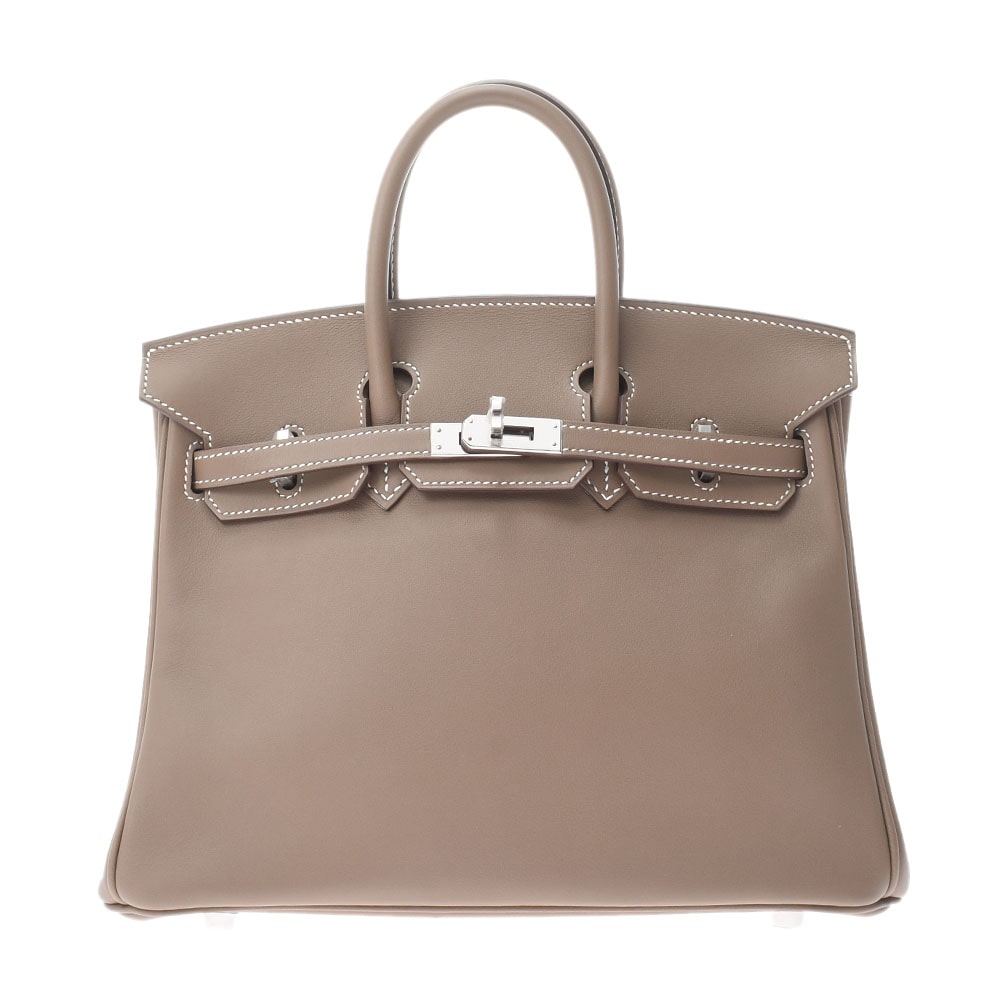 エルメス バーキン 25 エトゥープ/パラジウム金具 ヴォースイフト レディース バッグ 【未使用】【bag】