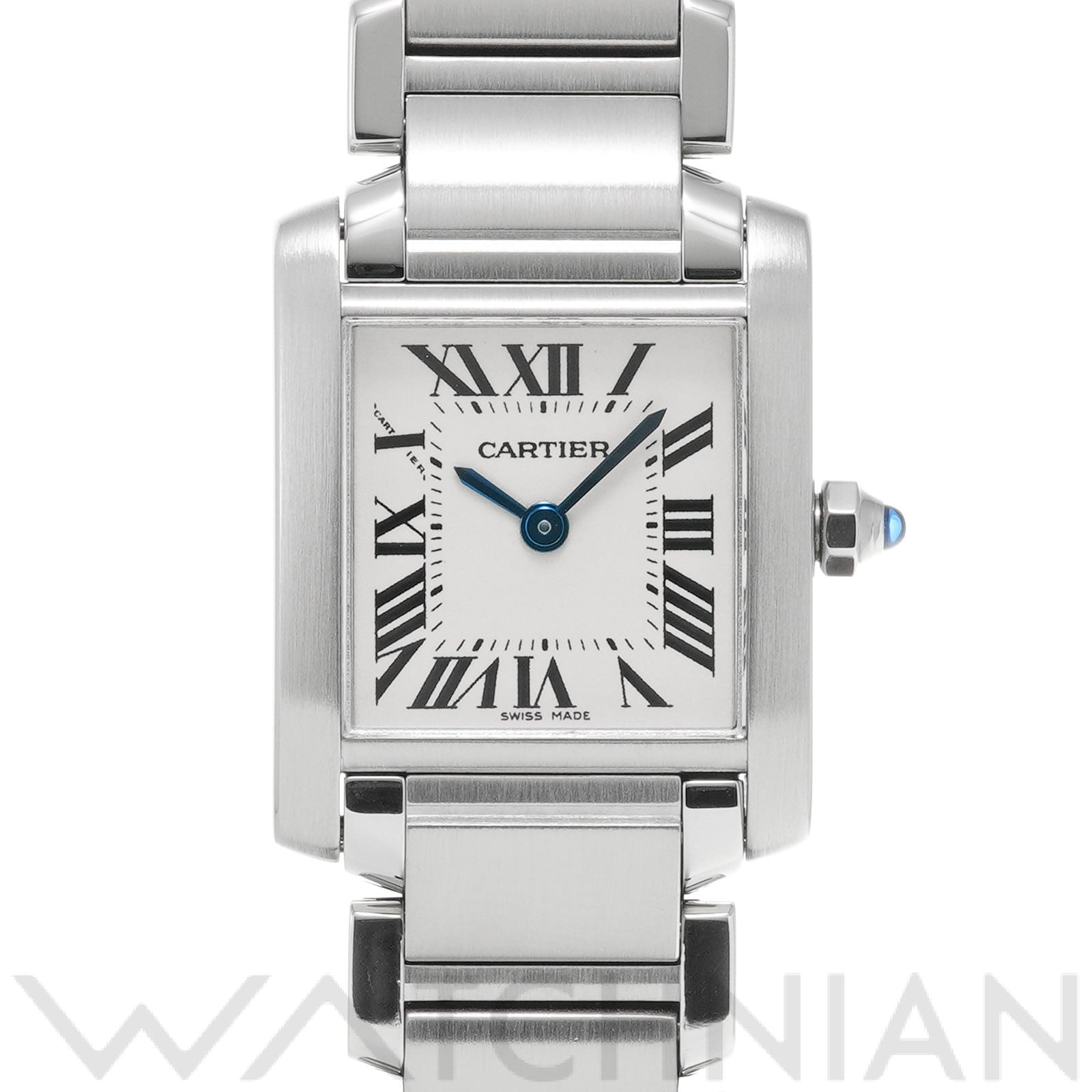 カルティエ タンク フランセーズ SM W51008Q3 シルバー レディース 時計 【中古】【wristwatch】