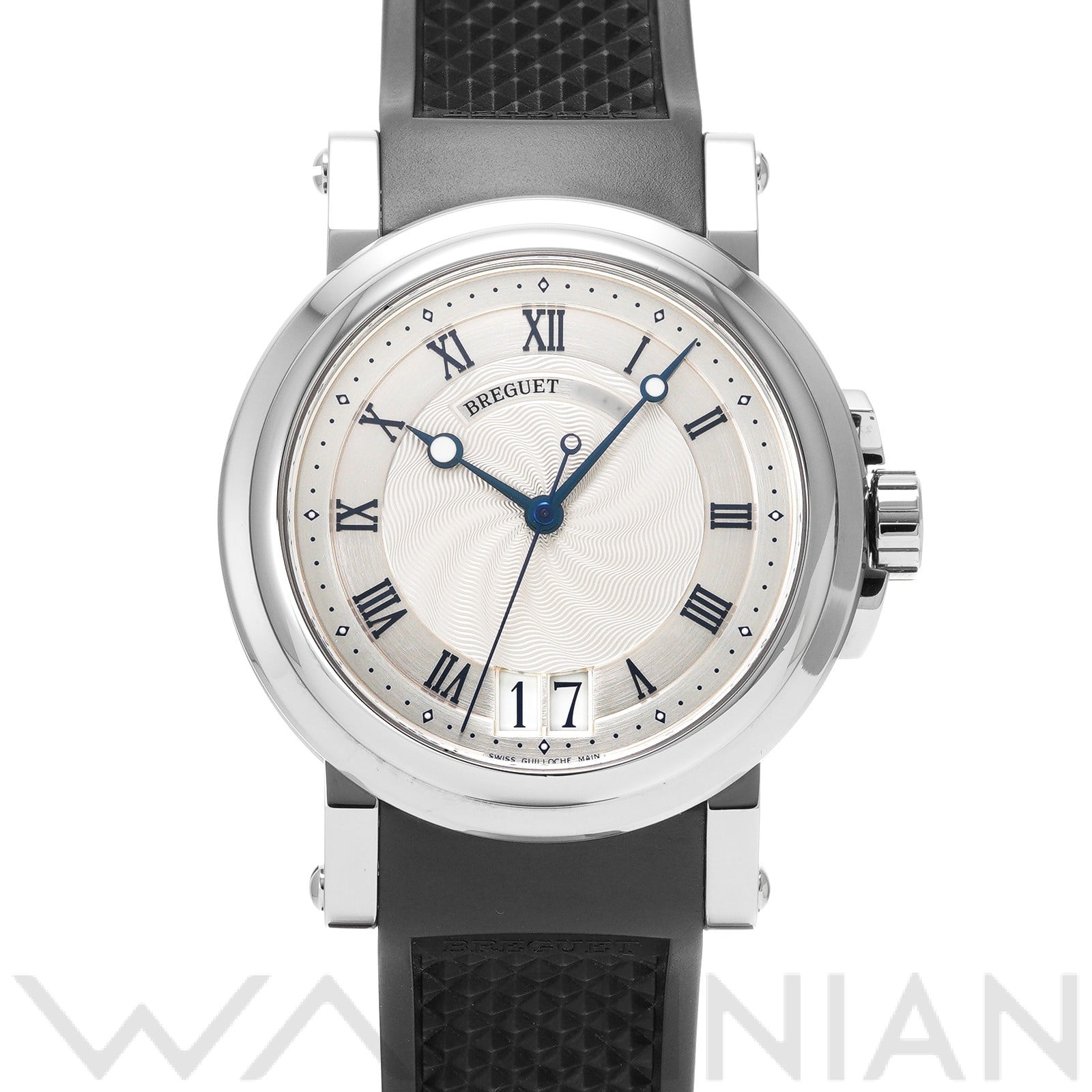 ブレゲ マリーンII ラージデイト 5817ST/12/5V8 シルバー メンズ 時計 【中古】【wristwatch】