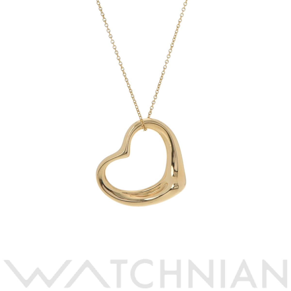 ティファニー オープンハート ネックレス ゴールド K18イエローゴールド YG レディース ジュエリー 【中古】【jewelry】