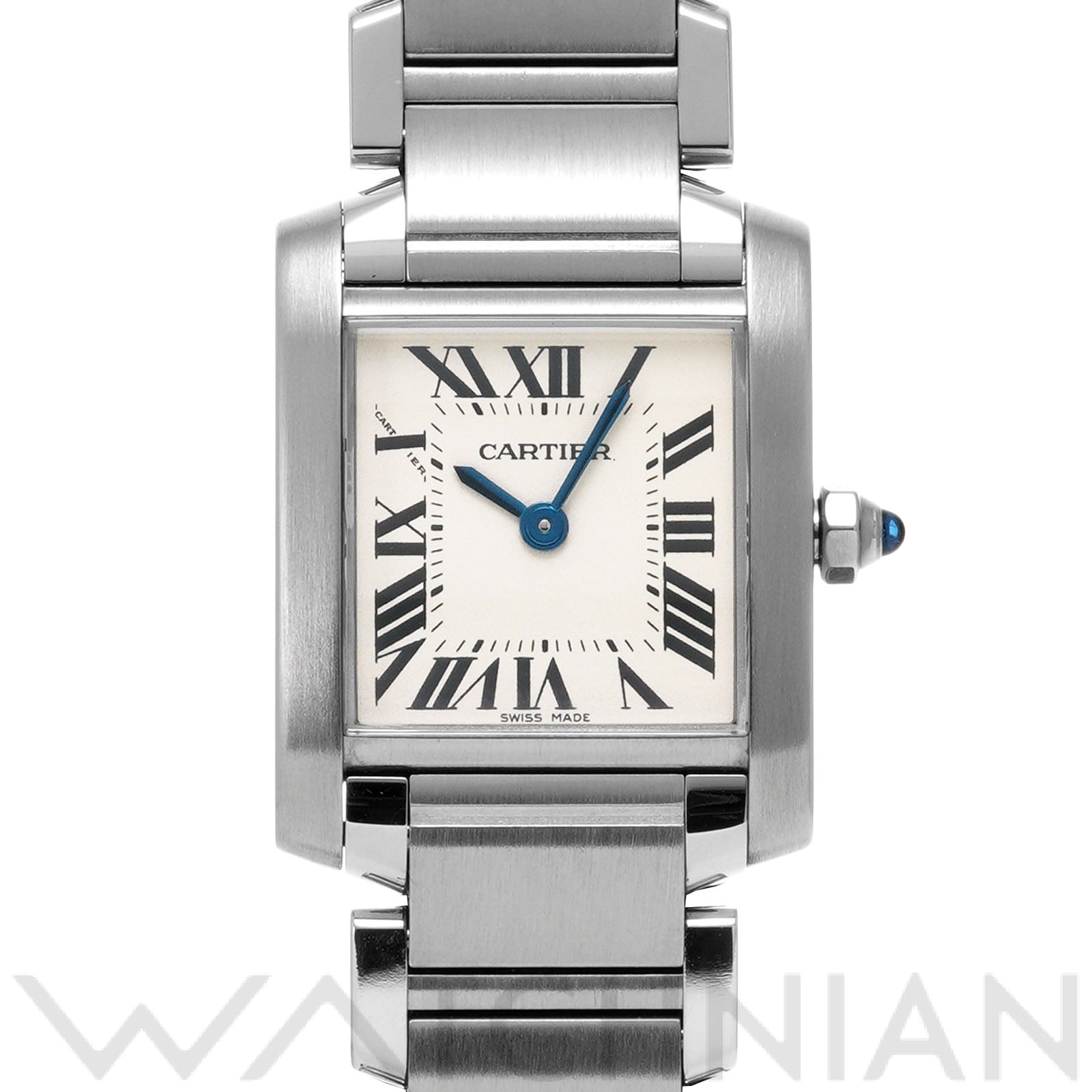 カルティエ タンク フランセーズ SM W51008Q3 シルバー レディース 時計 【中古】【wristwatch】