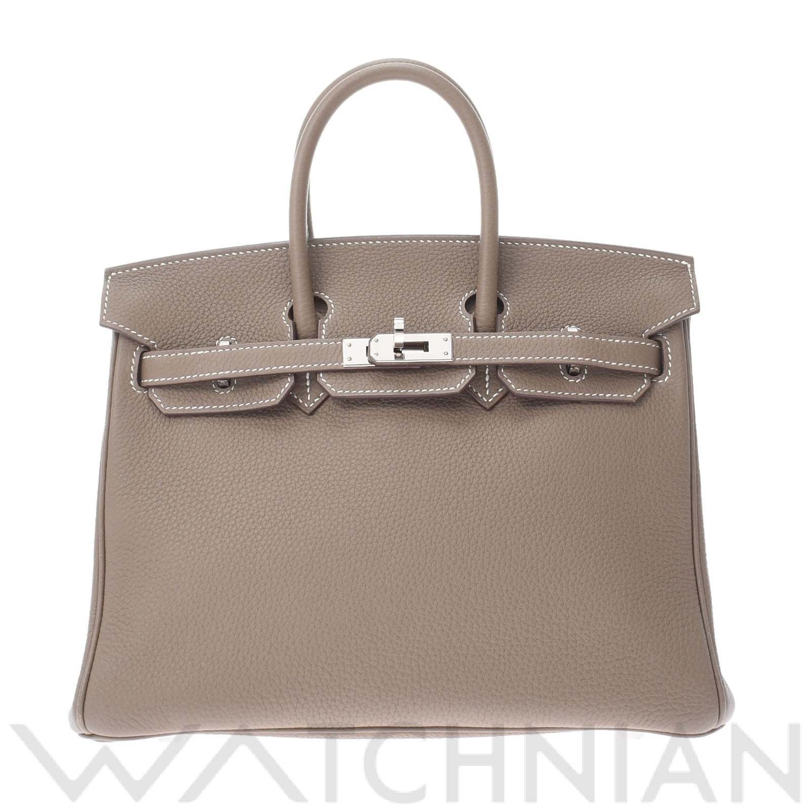 エルメス バーキン 25 エトゥープ/パラジウム金具 トゴ レディース バッグ 【中古】【bag】